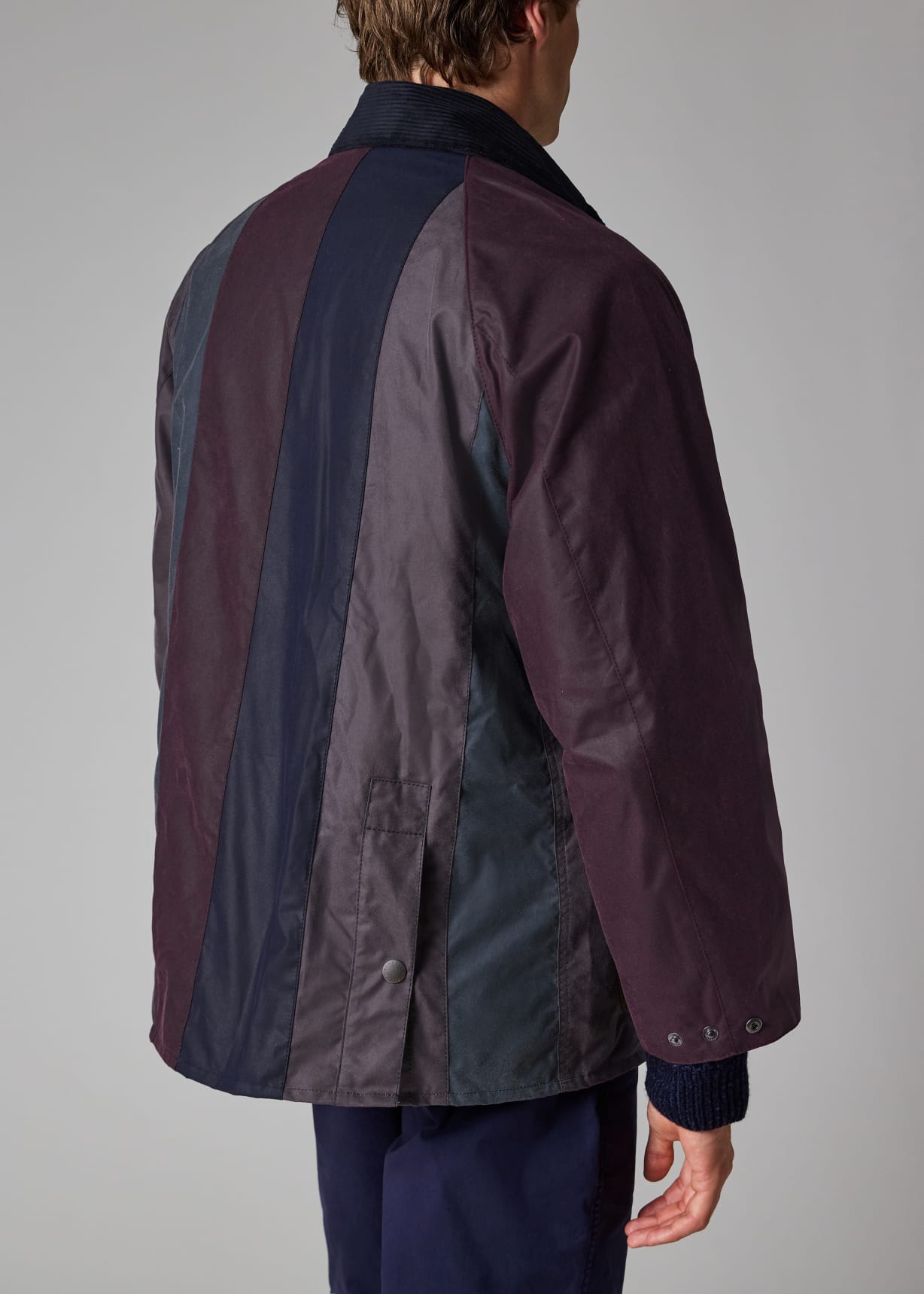Paul Smith loves Barbour - Striped Oversized Bedale Wax Jacket
