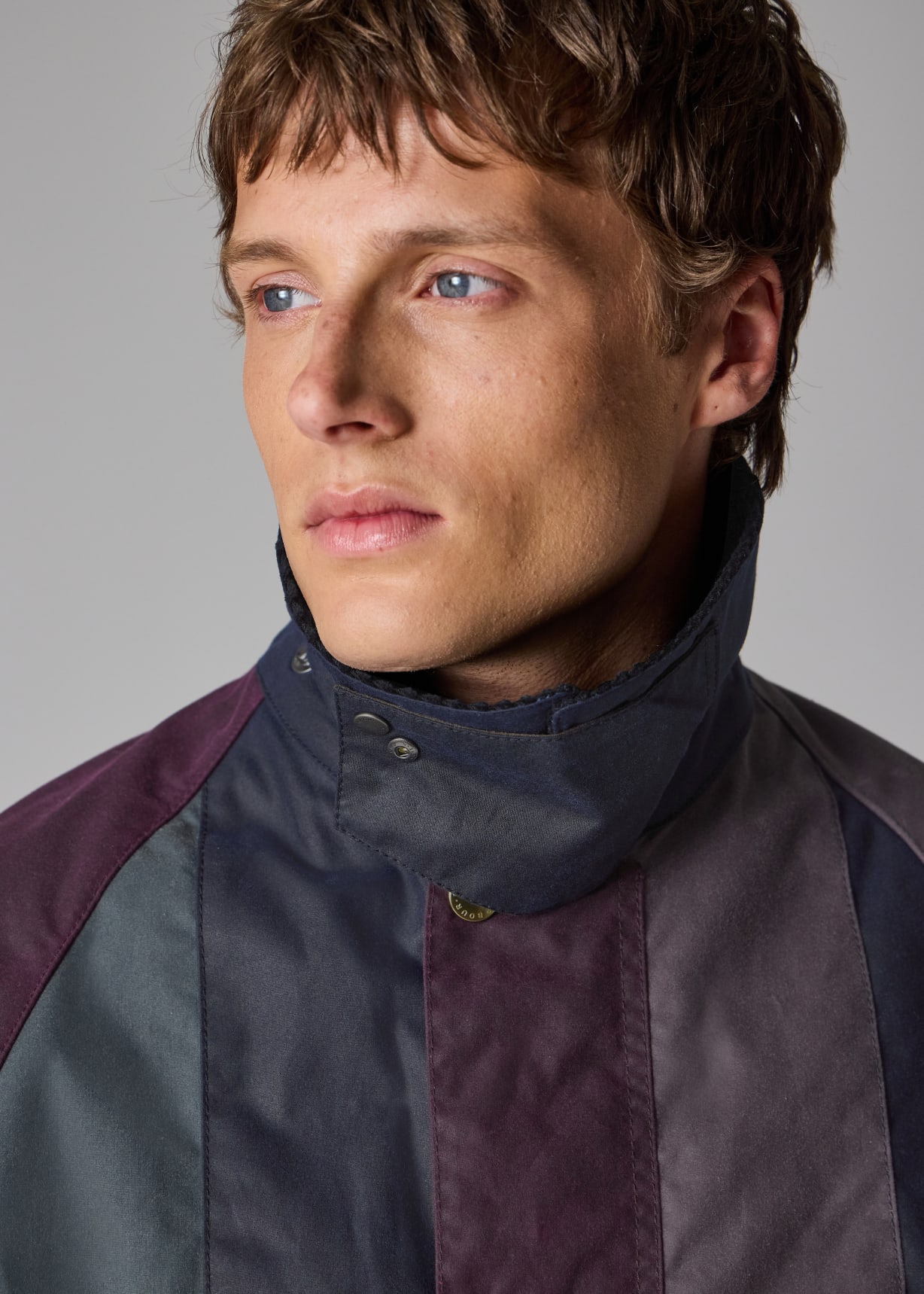 Paul Smith loves Barbour - Striped Oversized Bedale Wax Jacket