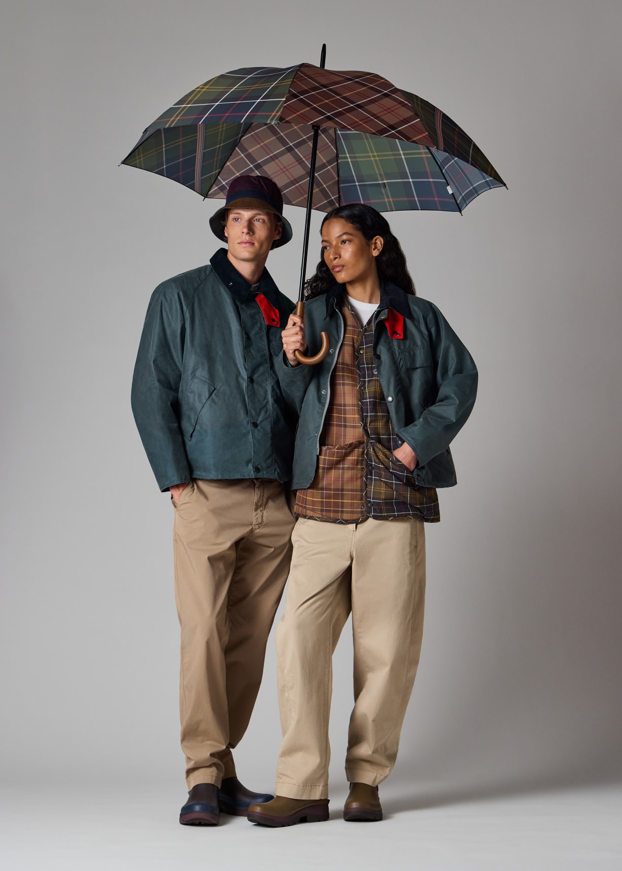 Paul Smith loves Barbour - Mixed Tartan Umbrella