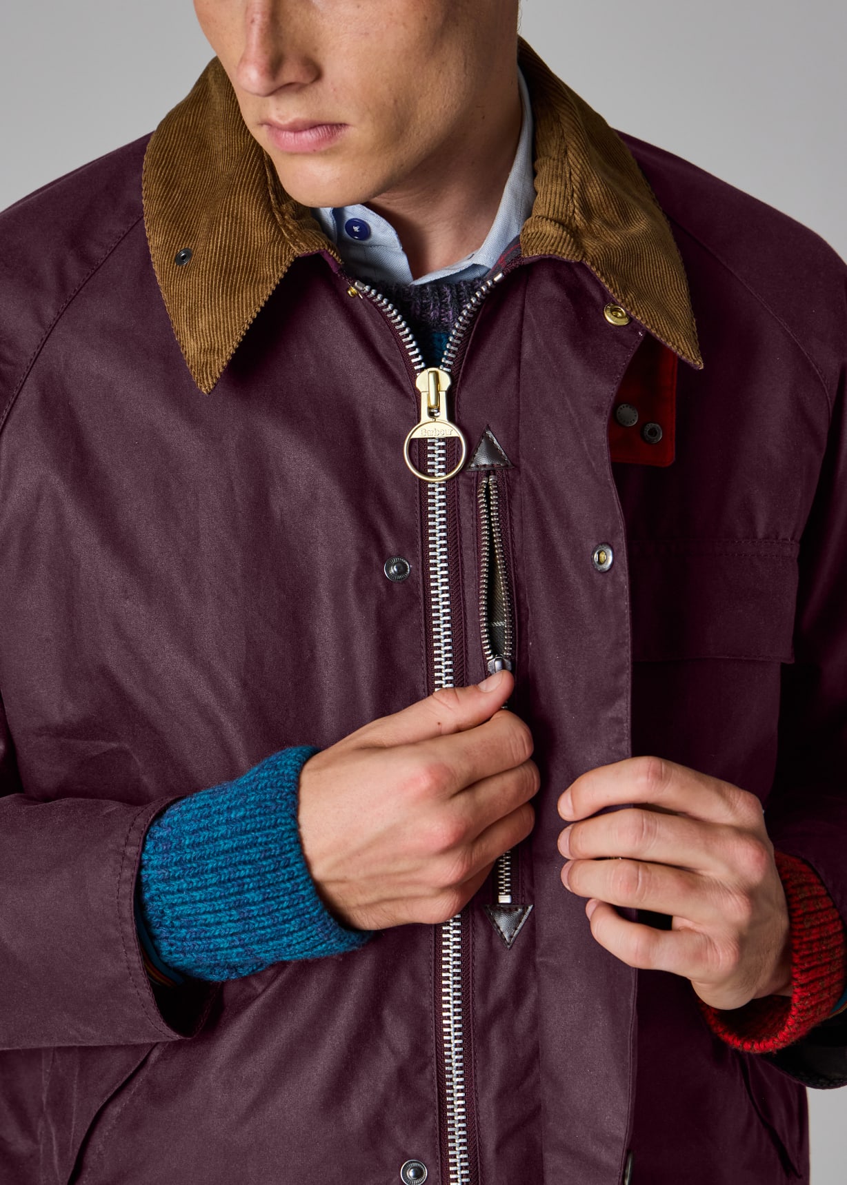 Paul Smith loves Barbour - Grape Transport Wax Jacket