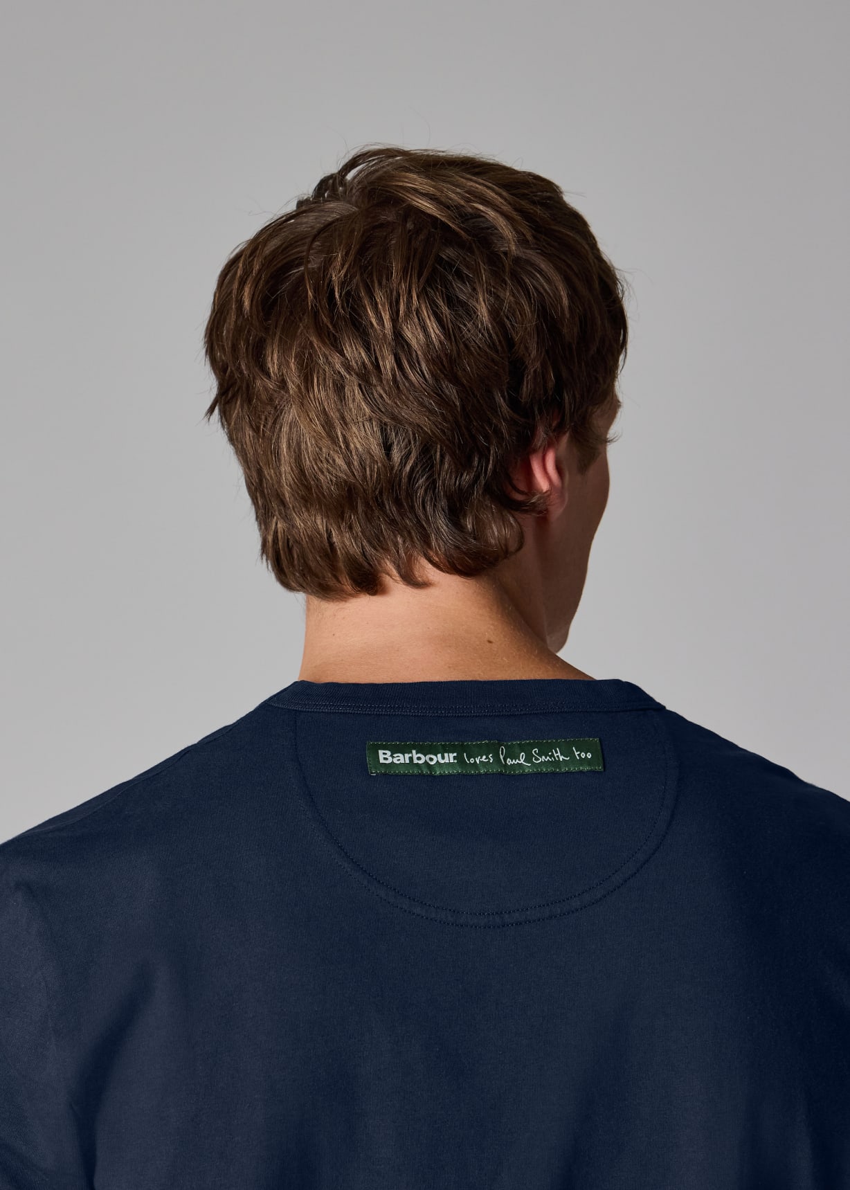 Paul Smith loves Barbour - Navy Wax Tin Print T-Shirt