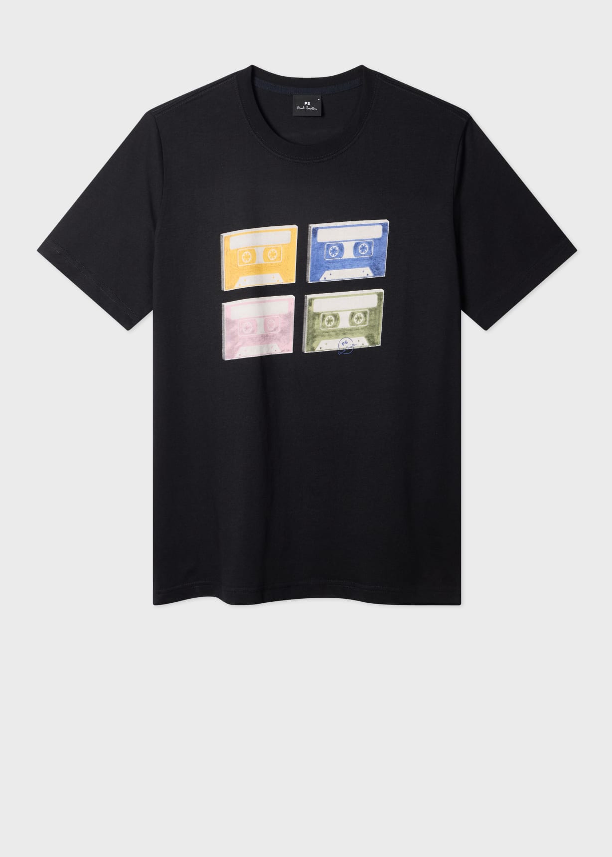 Men's Black 'Tapes' Print T-Shirt
