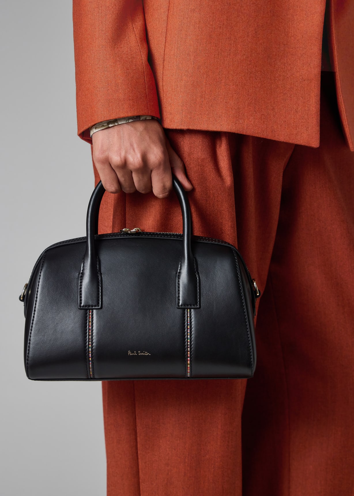 Women's Small Leather Black 'Boston' Bag