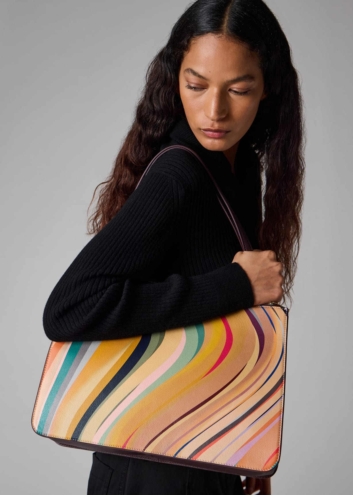 Women's Multicolour Calf Leather Shoulder Bag