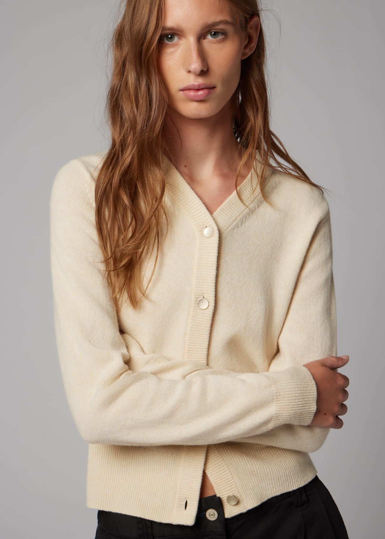 Women s Cream Knitted Cardigan