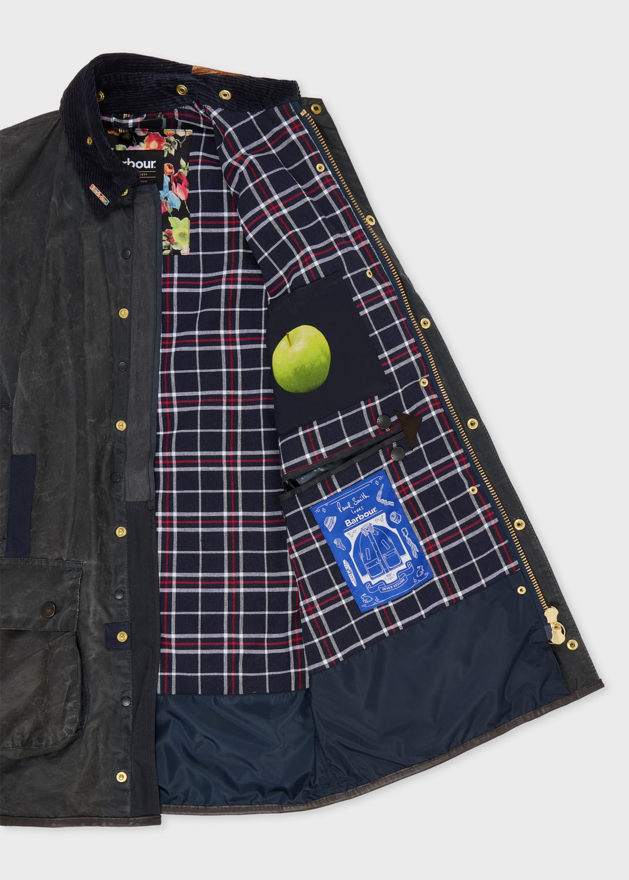 Paul Smith Loves Barbour - Re-Loved Navy Waxed Jacket