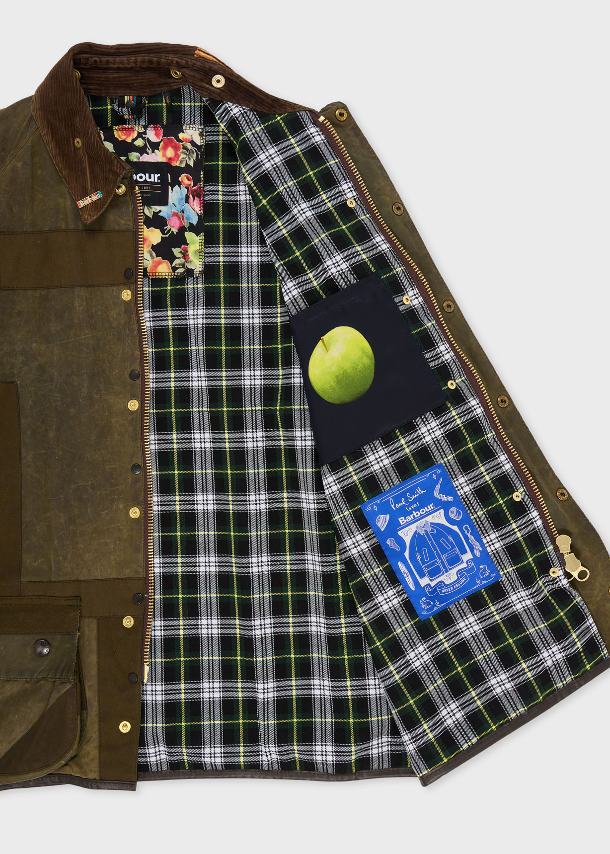 Paul Smith loves Barbour Re-Loved Green Waxed Jacket