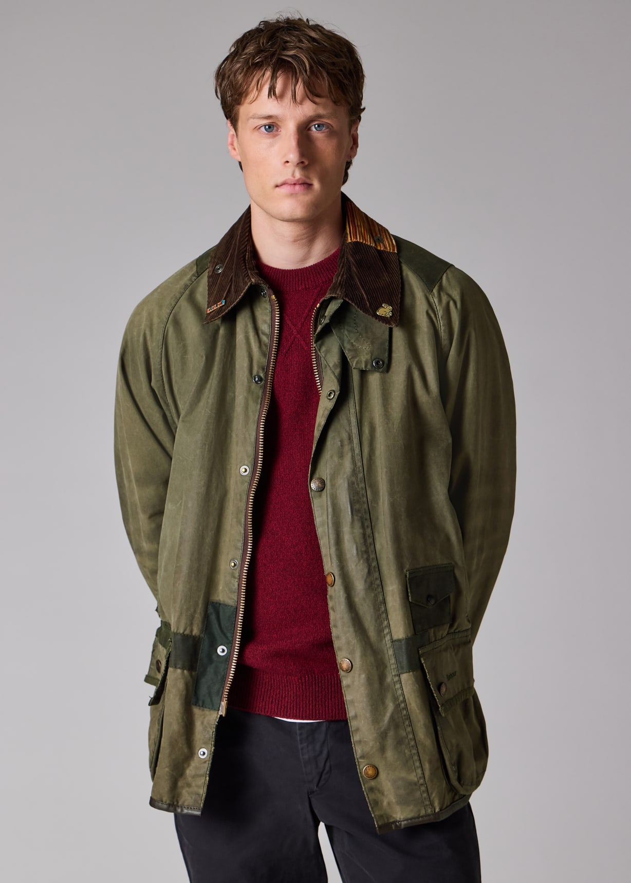 Paul Smith loves Barbour - Re-Loved Green Waxed Jacket