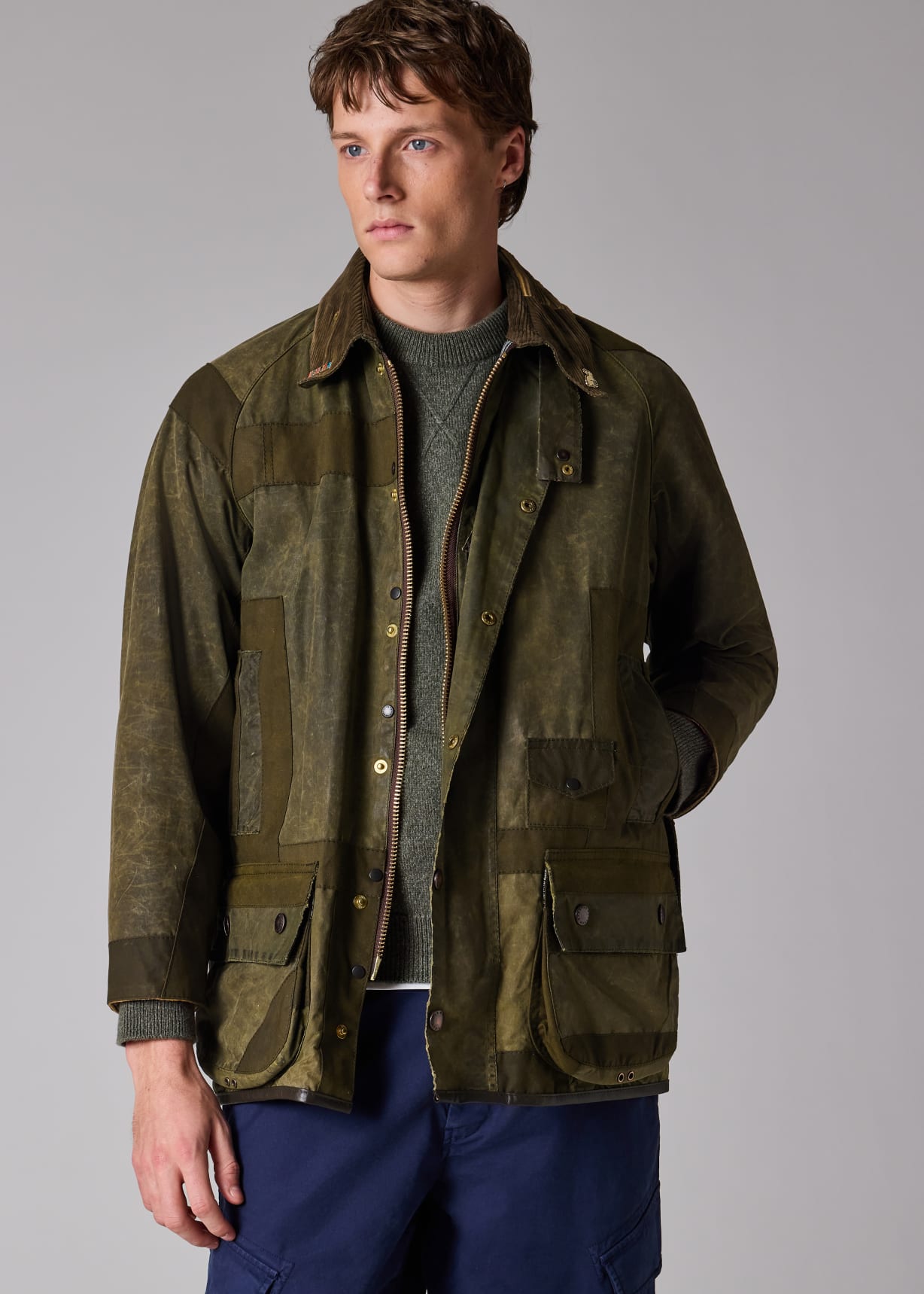 Paul Smith loves Barbour - Re-Loved Green Waxed Jacket