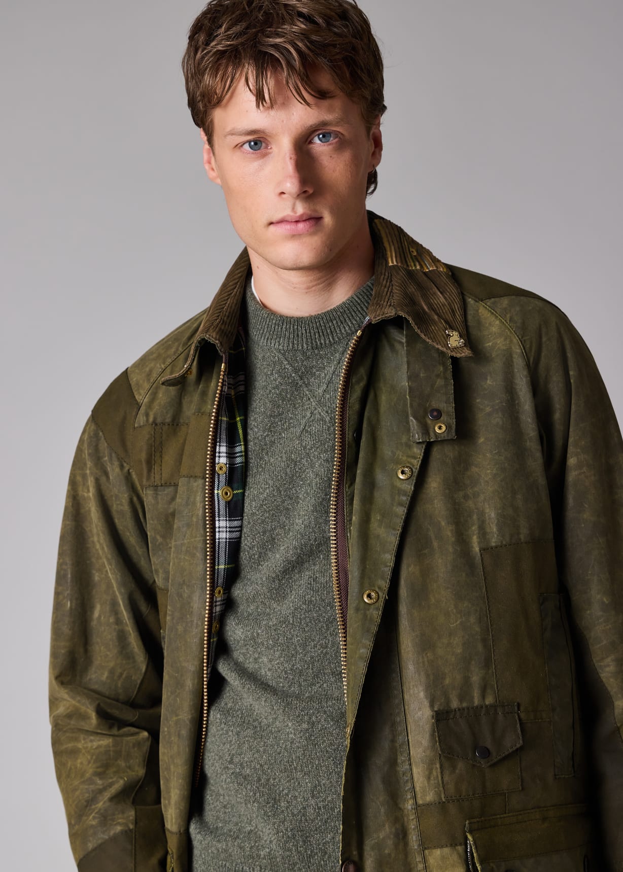 Paul Smith loves Barbour - Re-Loved Green Waxed Jacket