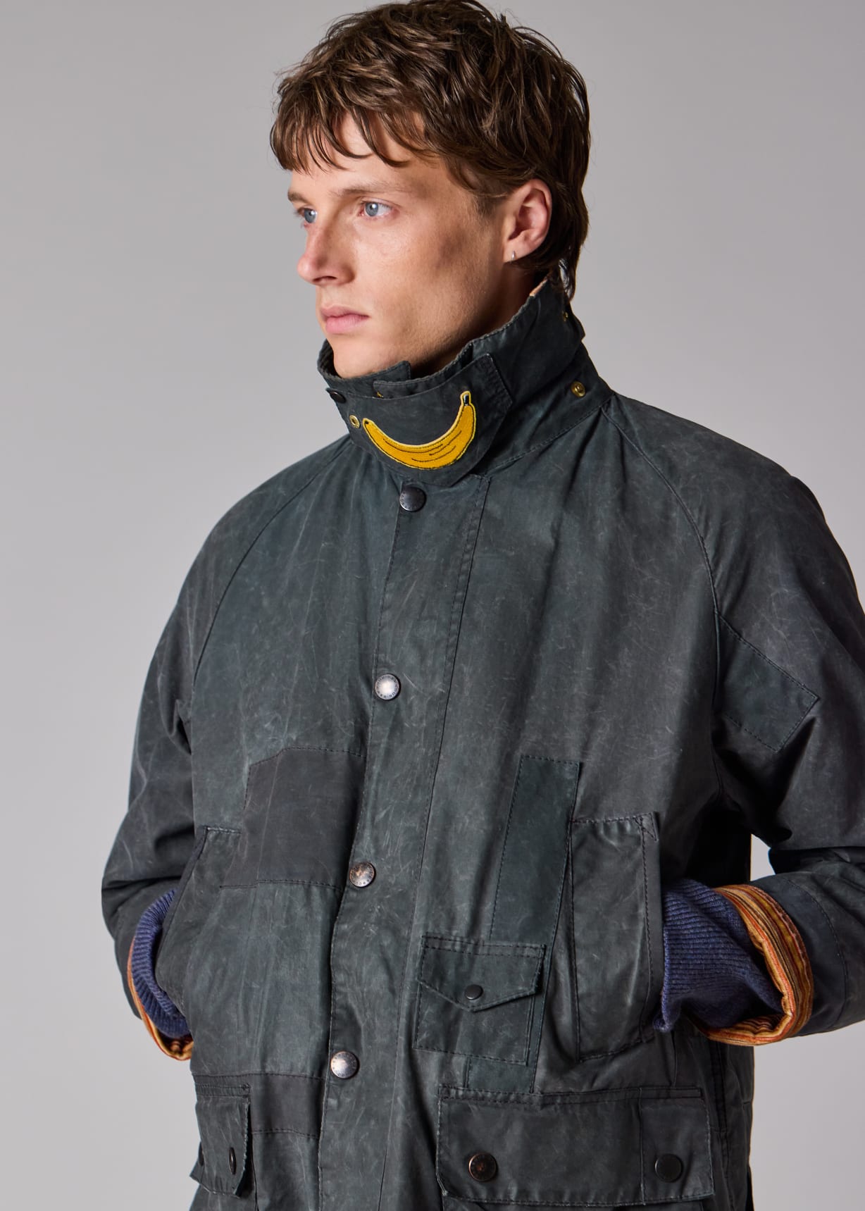 Paul Smith loves Barbour - Re-Loved Navy Waxed Jacket