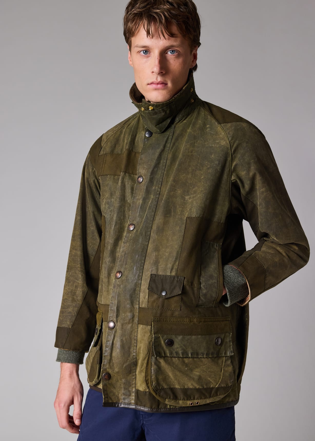 Paul Smith loves Barbour - Re-Loved Green Waxed Jacket