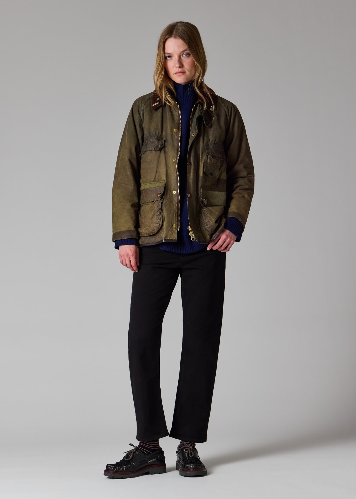 Paul Smith loves Barbour - Re-Loved Green Waxed Jacket