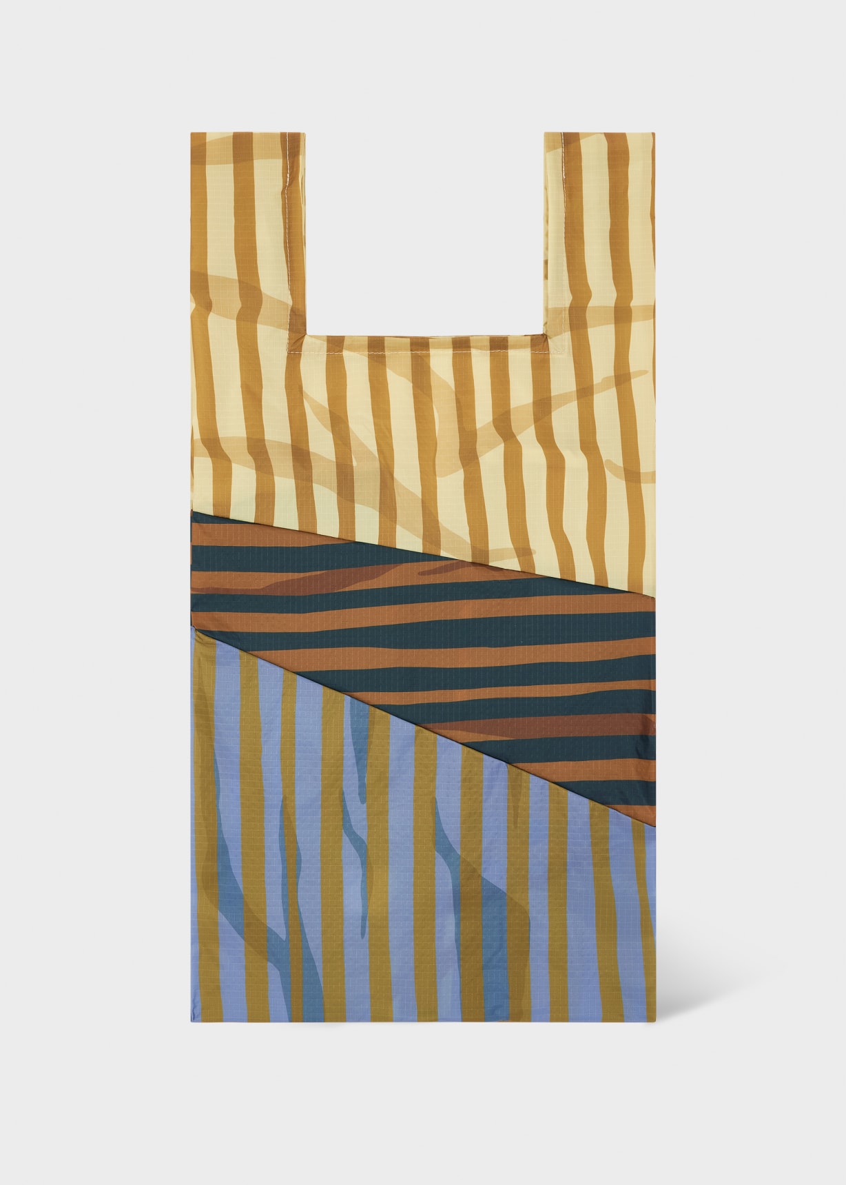 Susan Bijl x Paul Smith - Beige Mixed-Stripe 'The New Shopping Bag
