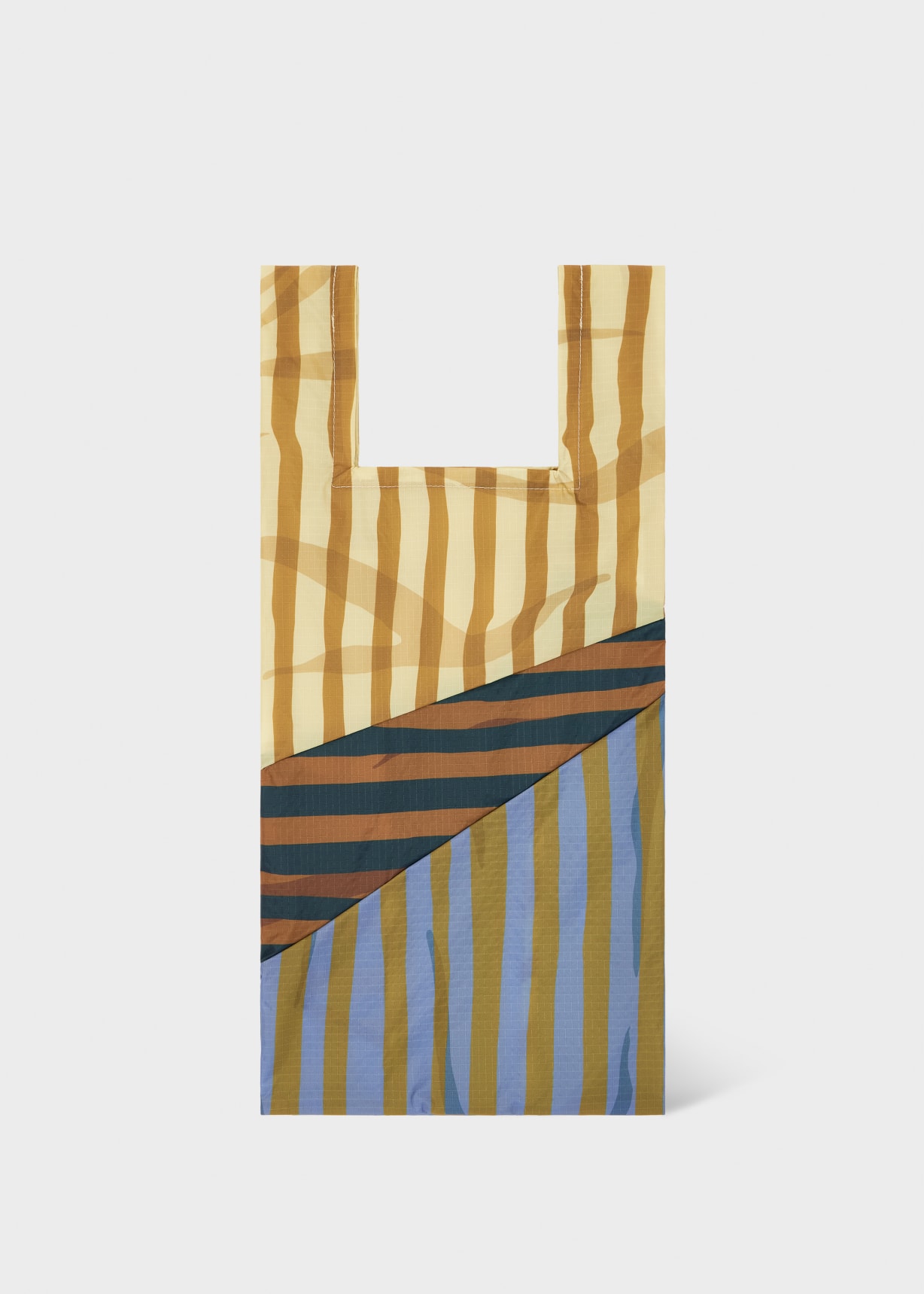 バッグ susan bijl x PAUL SMITH M Susan Bijl x Paul Smith - Beige Mixed-Stripe 'The New Shopping Bag