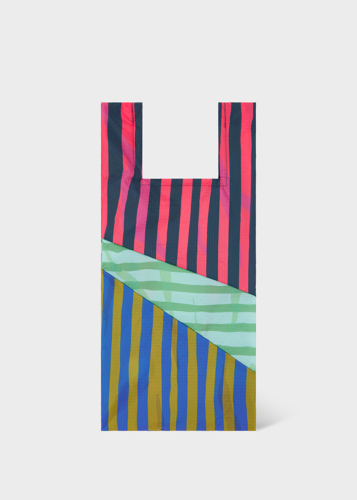 バッグ Susan Bijl X Paul Smith L Susan Bijl x Paul Smith - Pink Mixed-Stripe 'The New Shopping Bag