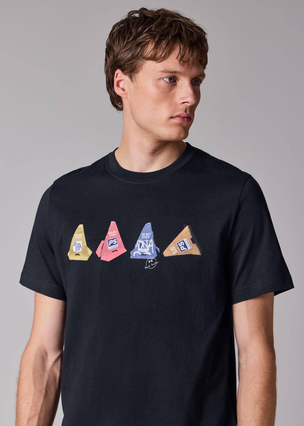 Navy 'Cones' Print T-Shirt