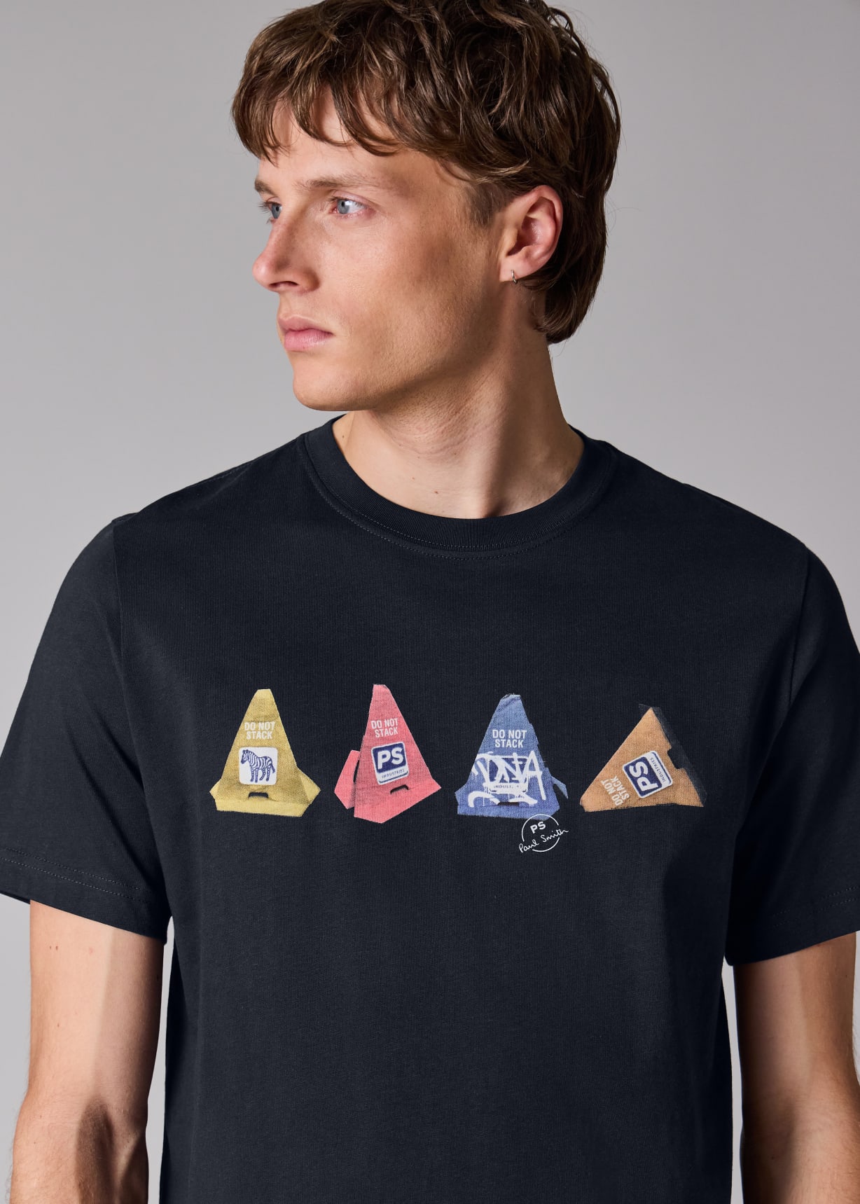 Navy 'Cones' Print T-Shirt
