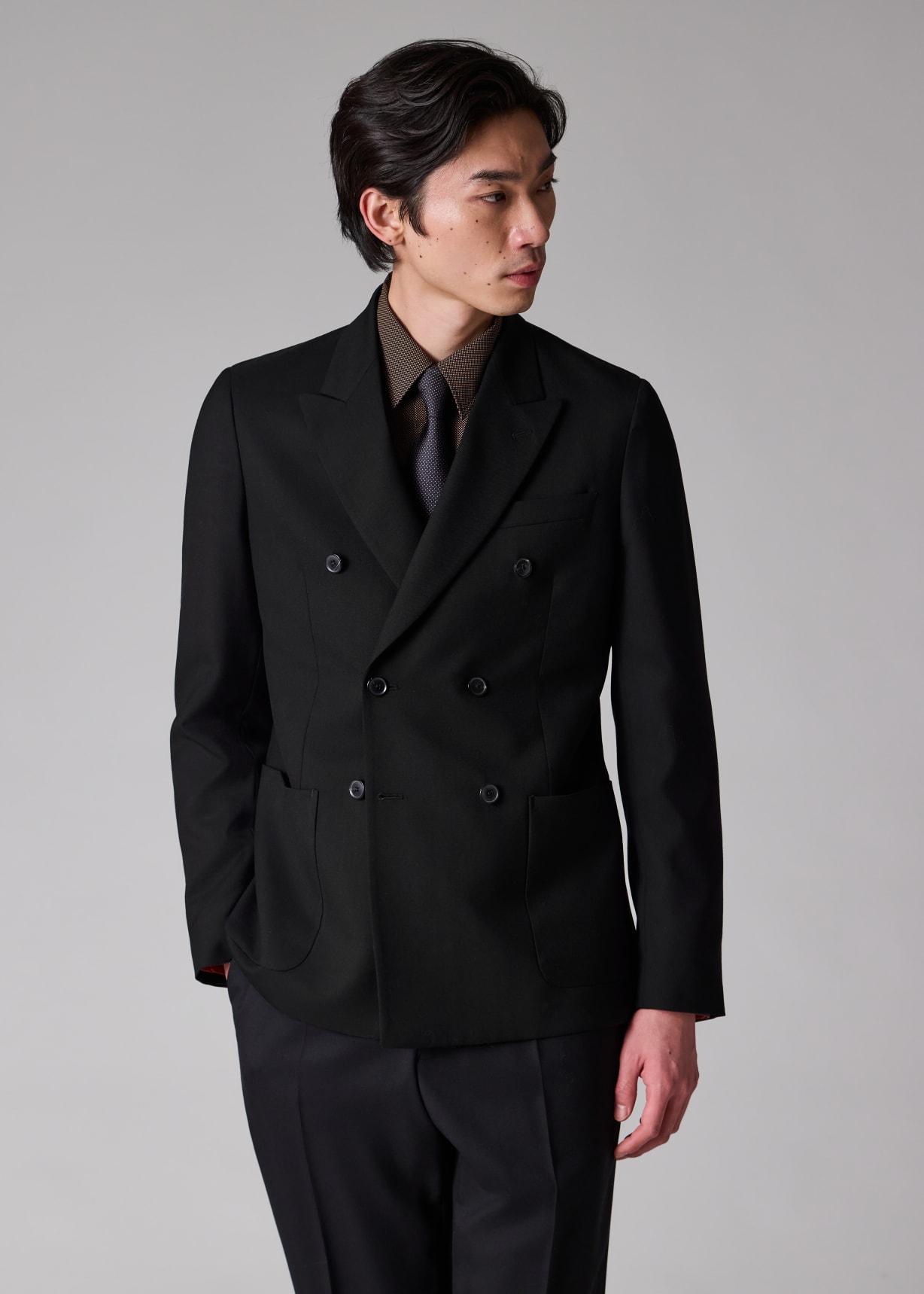 Men's Tailored-Fit Black 'Suit To Travel In' Double-Breasted Blazer