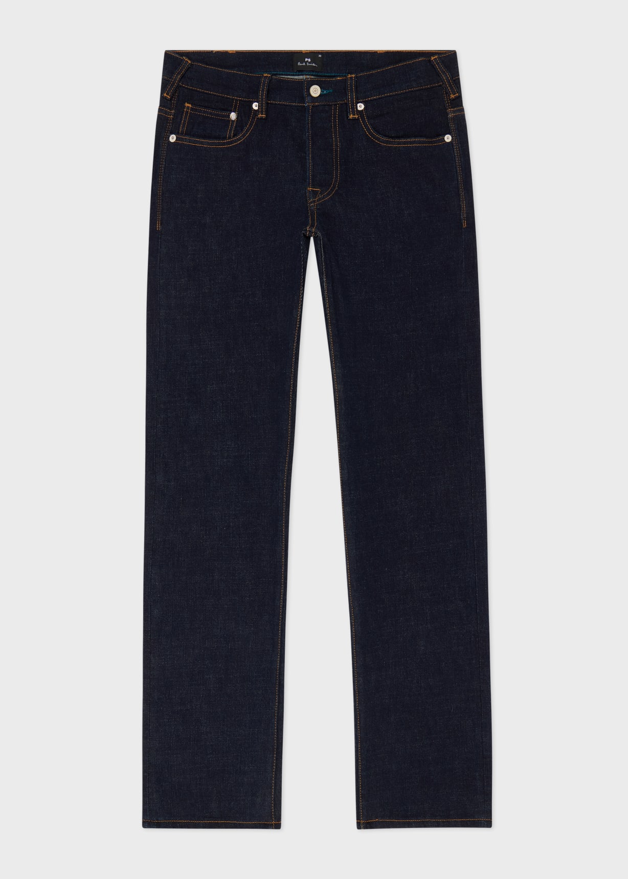 Standard-Fit Indigo-Rinse 'Crosshatch Stretch' Jeans