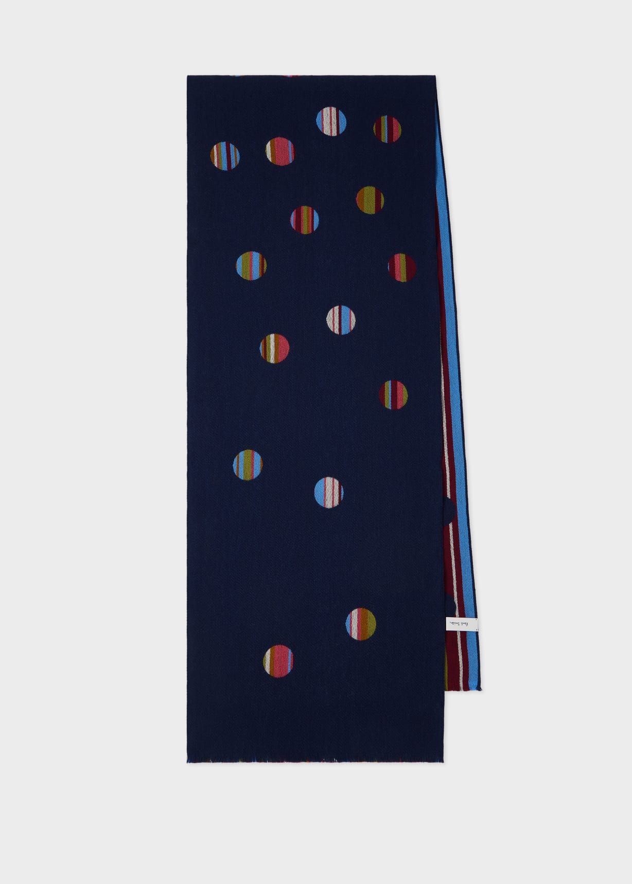 Écharpe Homme À Rayures Texturées Multicolores