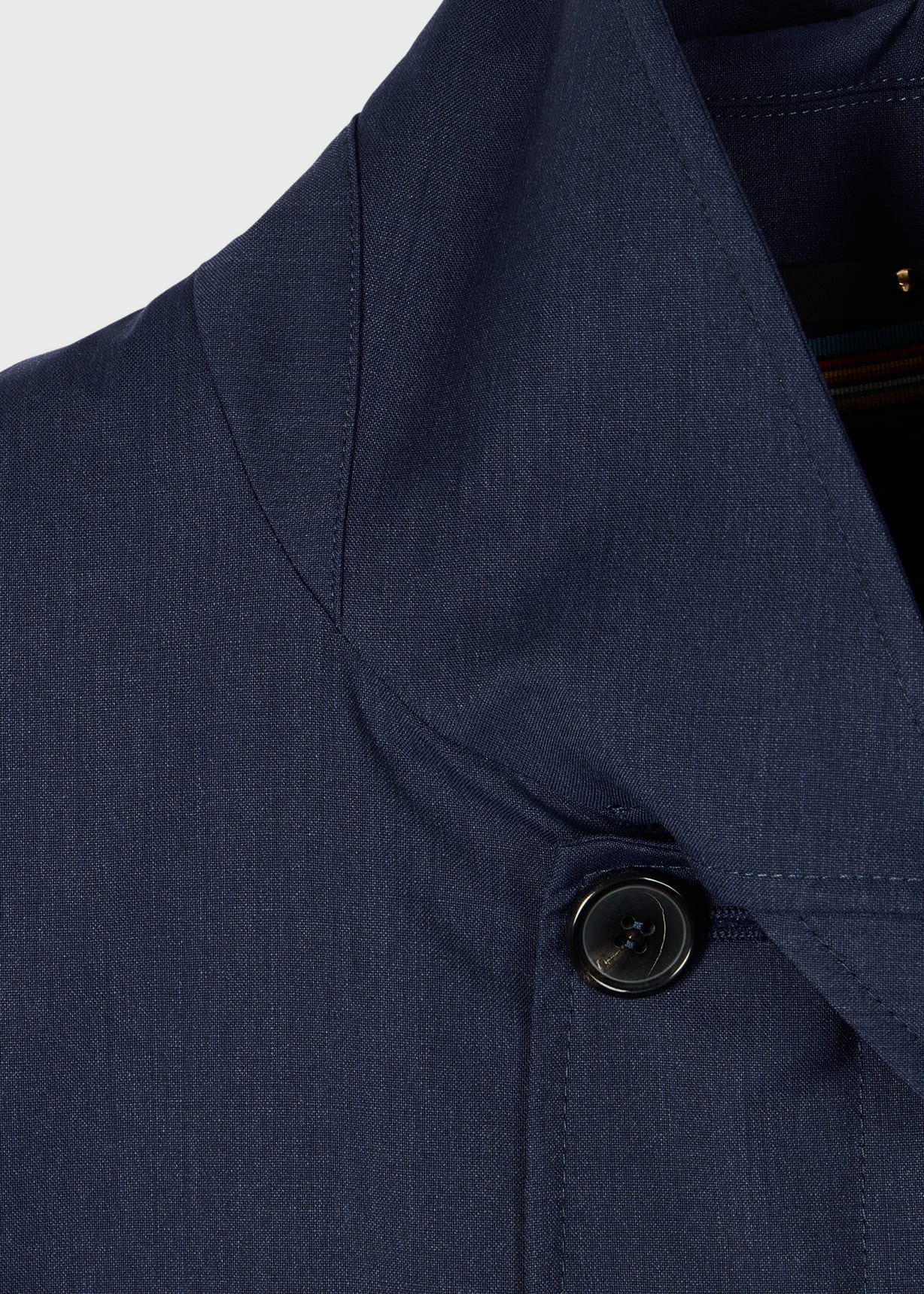 Men's Blue Melange 'Storm System' Wool Mac With Detachable Gilet