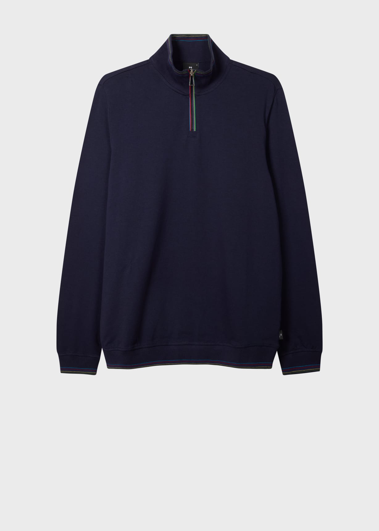 Cardigan Zippé Homme Bleu en Laine Mérinos