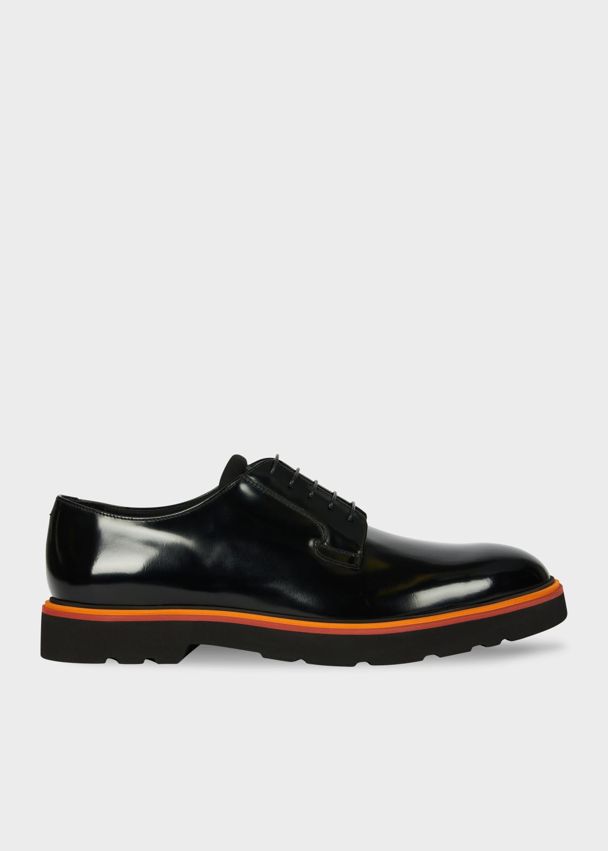B5 New PAUL SMITH Black Leather Dress RAS Derby Shoes Size 8 UK US 9 $600 Paul Smith Leather Upper Solid Dress Shoes for Men for sale  main image 4