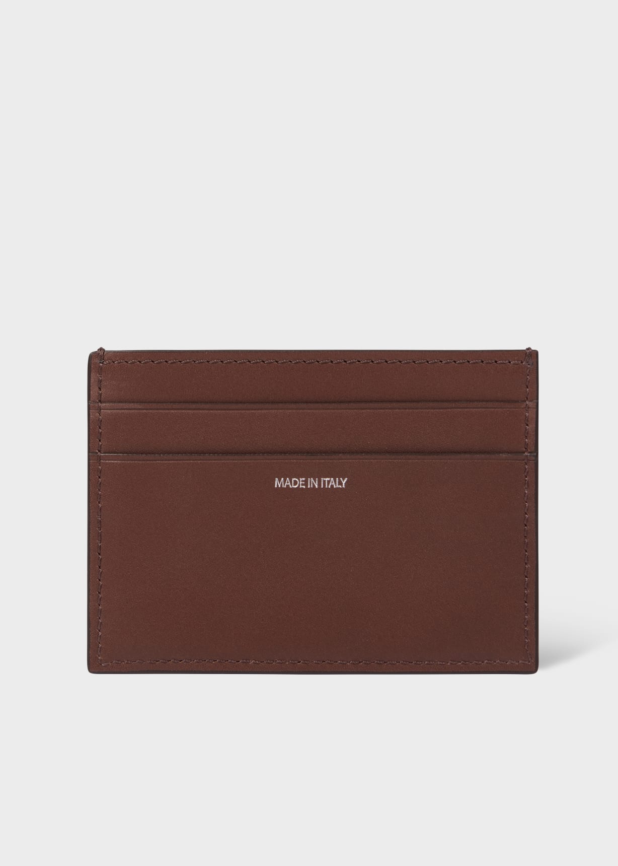 Men's Dark Red Panel Leather Card Holder