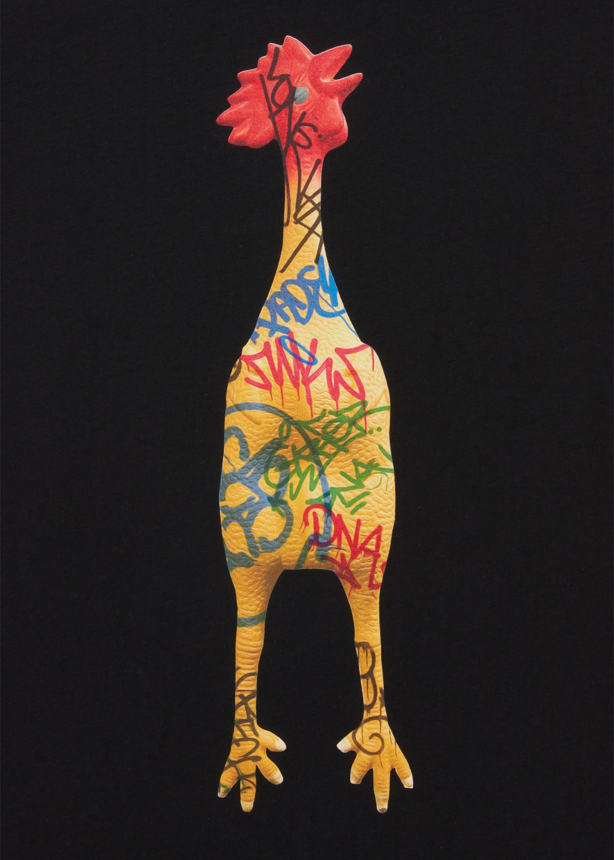 (トマトマン) Paul Smith Men's Black 'Rubber Chicken' Print T-Shirt