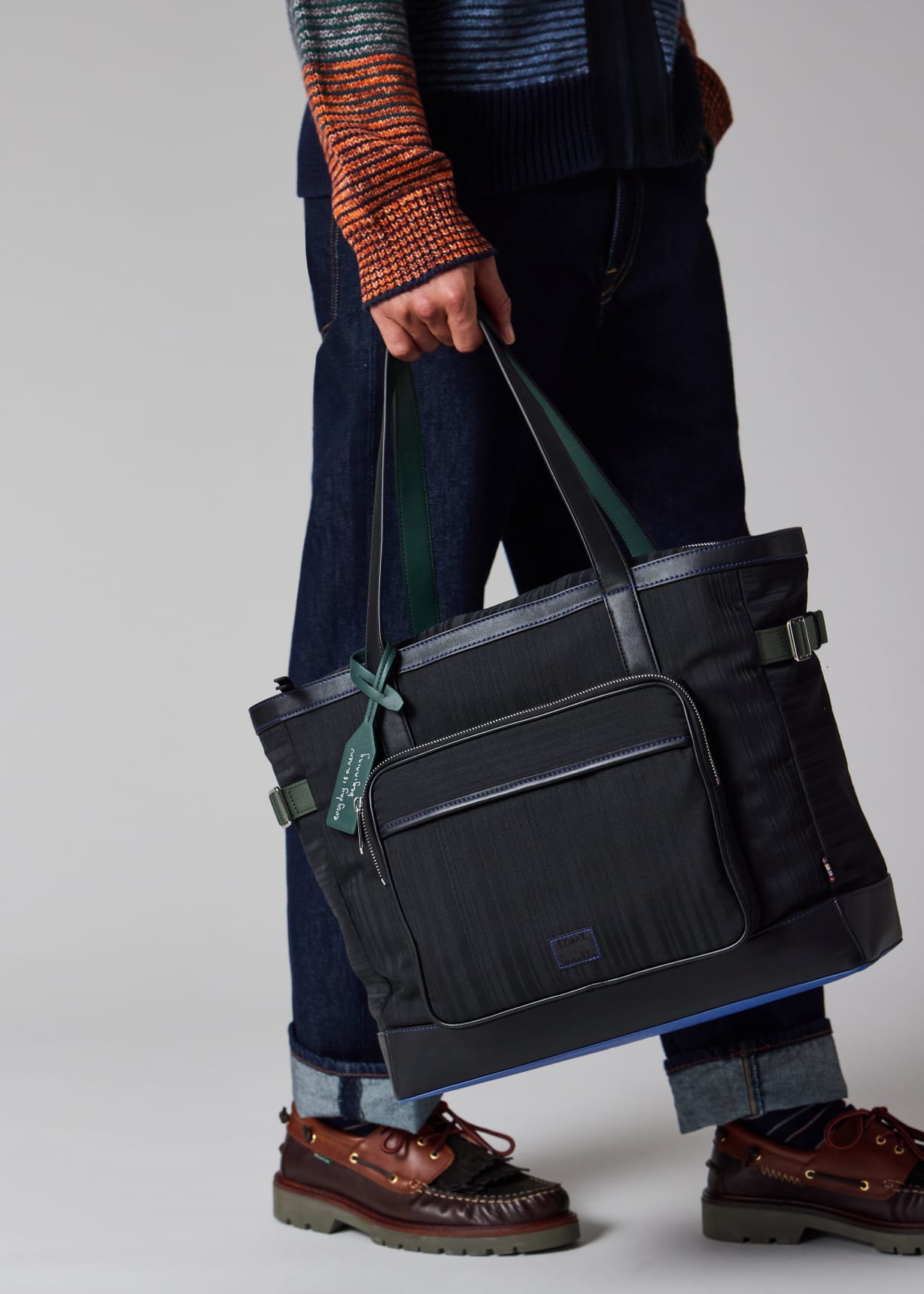 Paul Smith x MINI - Black Shadow Stripe Tote Bag