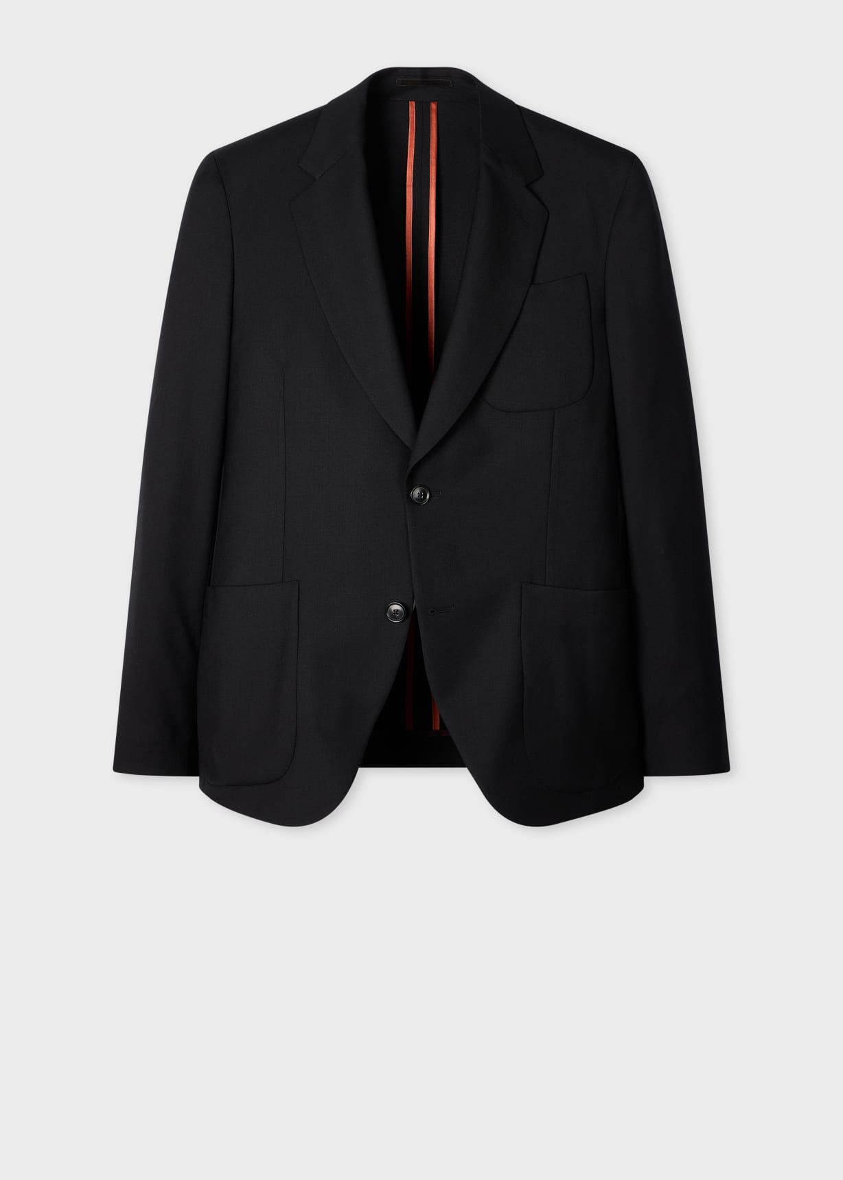 A Suit To Travel In - Black Wool Patch-Pocket Blazer