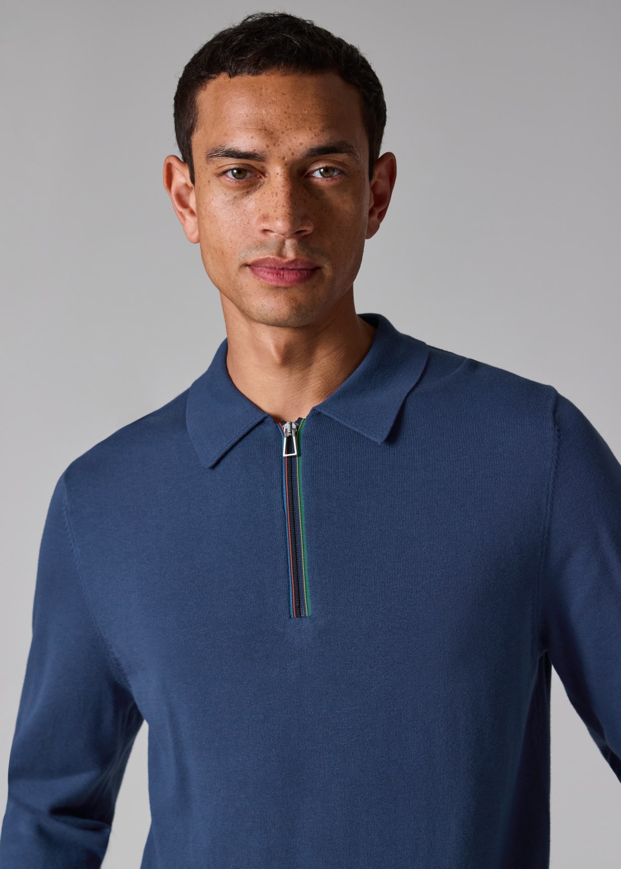 Men's Blue Stripe Polo main image 1