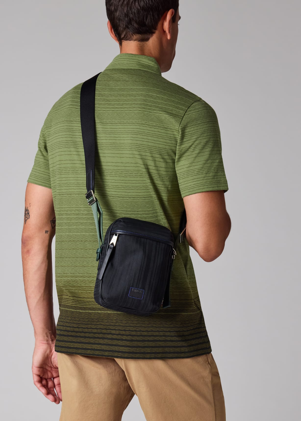 Paul Smith x MINI - Black Shadow Stripe Flight Bag