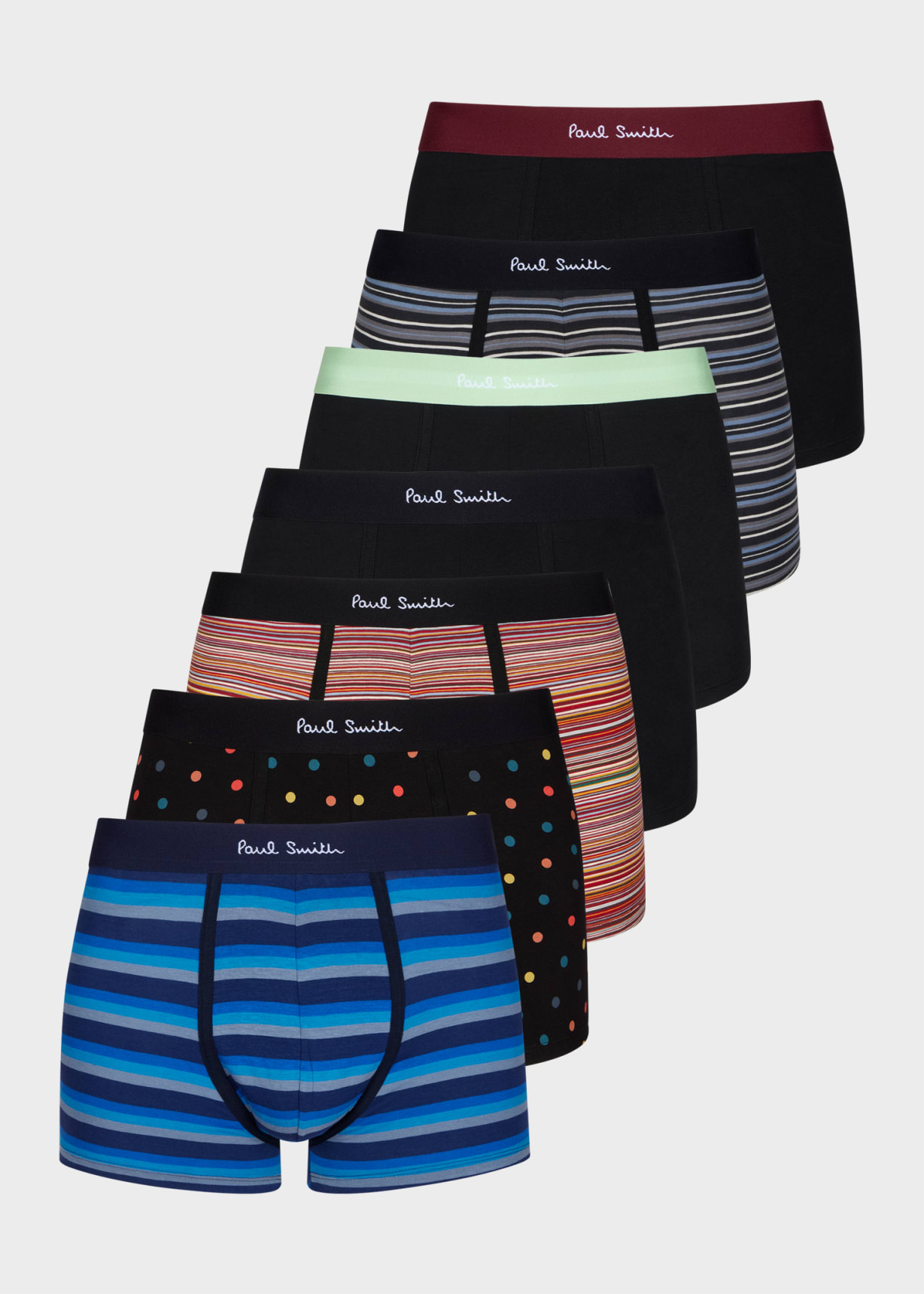 Men's Mixed-Pattern Boxer Briefs Seven Pack