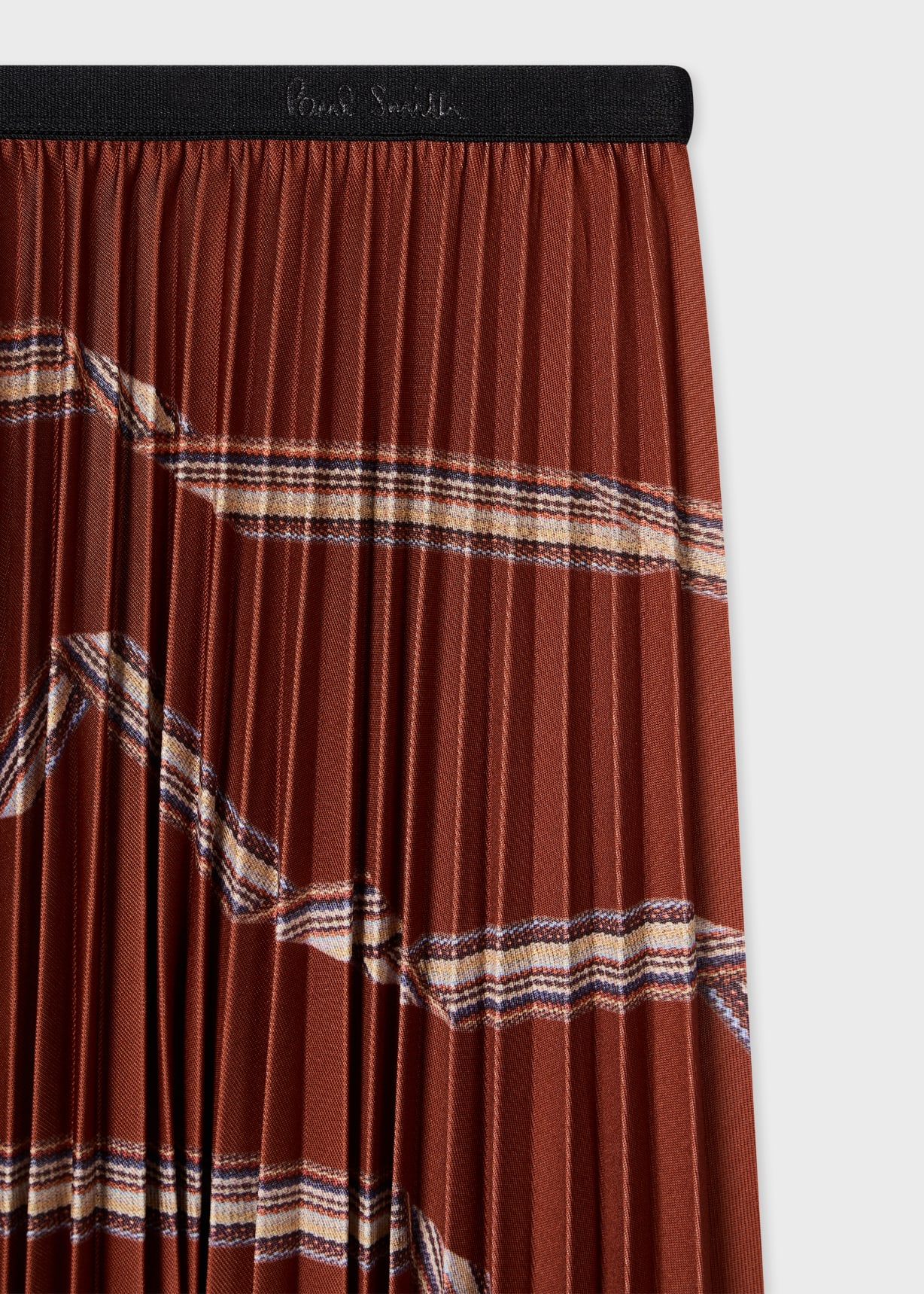 Women's Rust Red 'Signature Stripe' Ribbon Print Skirt