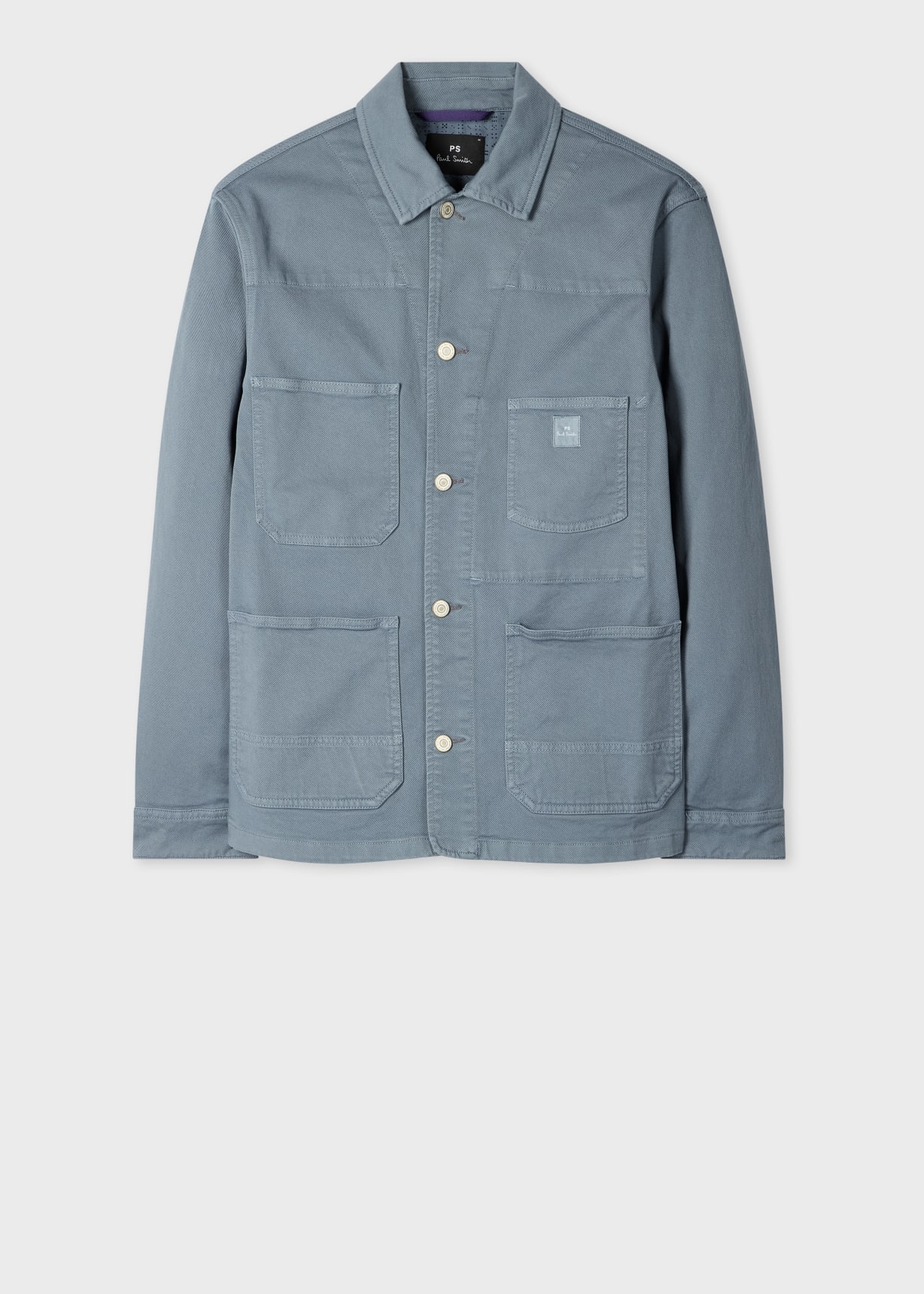 Men's Powder Blue Garment-Dyed Denim Work Jacket