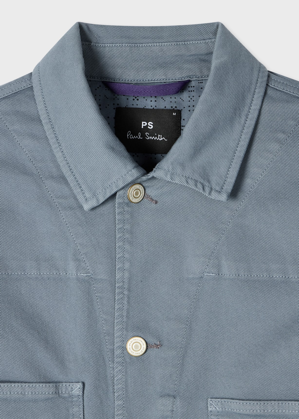 Men's Powder Blue Garment-Dyed Denim Work Jacket