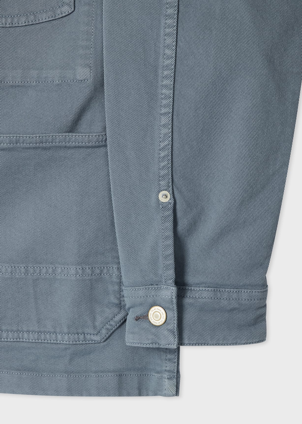 Men's Powder Blue Garment-Dyed Denim Work Jacket