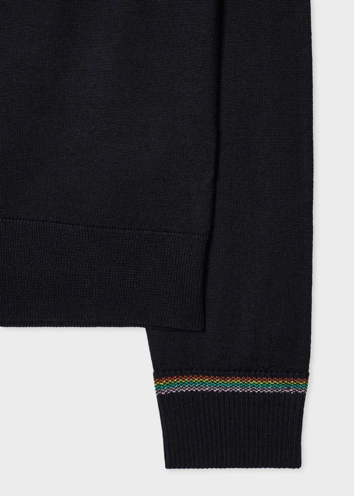Women's Navy Merino Wool V Neck Sweater