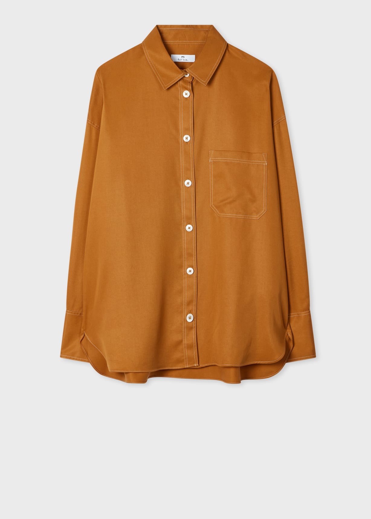 Paul Smith キャメル size M Women's Camel Shirt with Topstitching