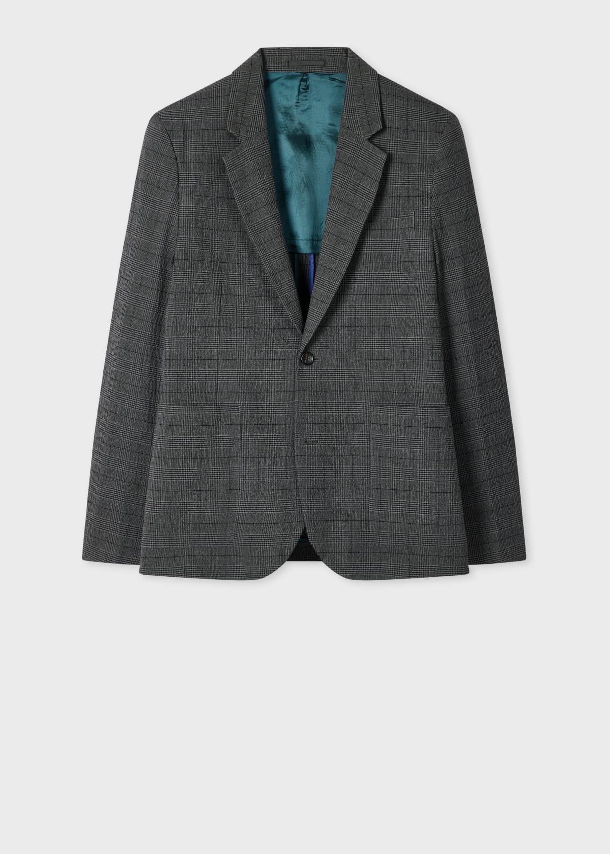 TEXTURED CHECK BLAZER