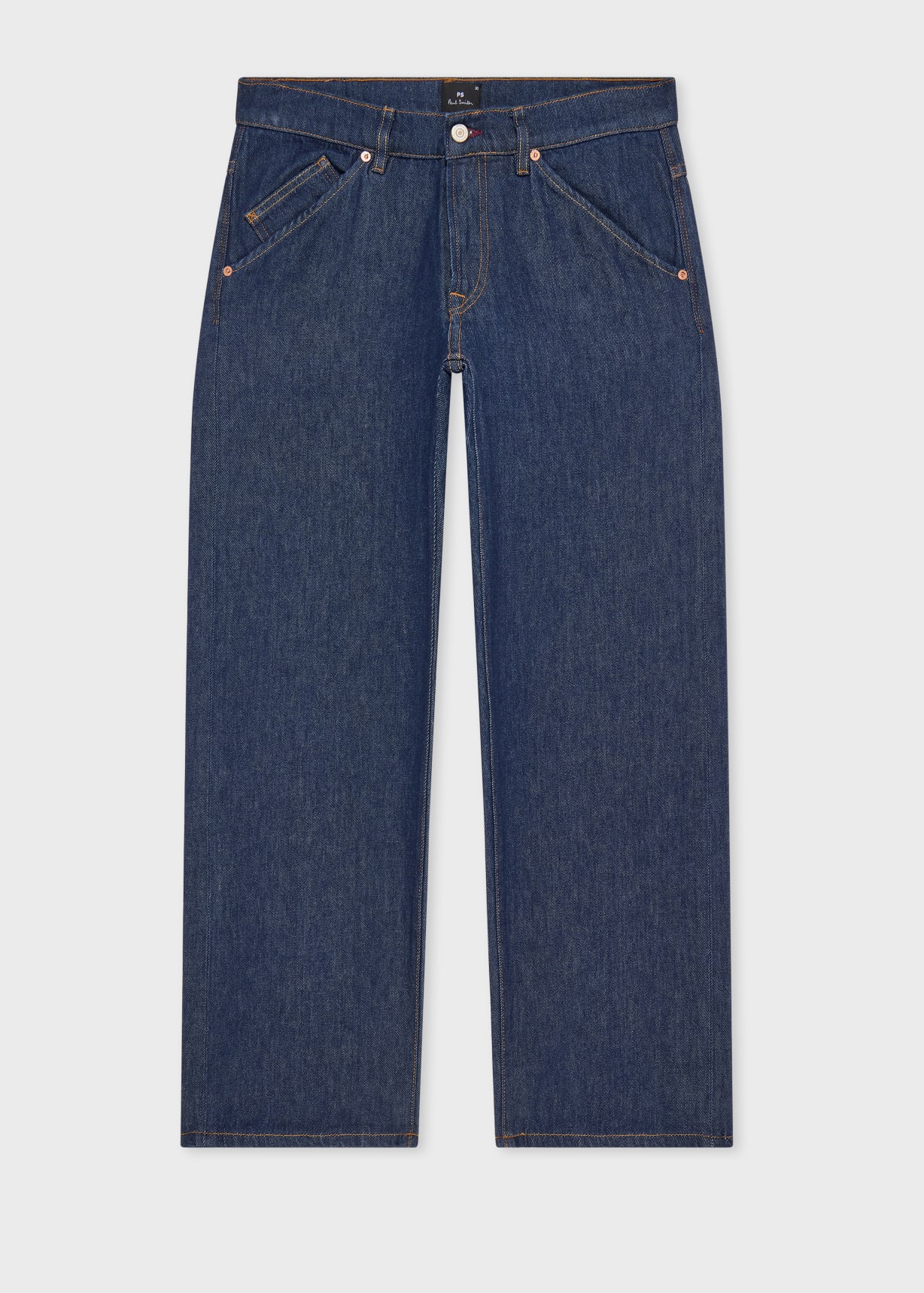 Men's Relaxed-Fit Rinse Wash Recycled Cotton Jeans