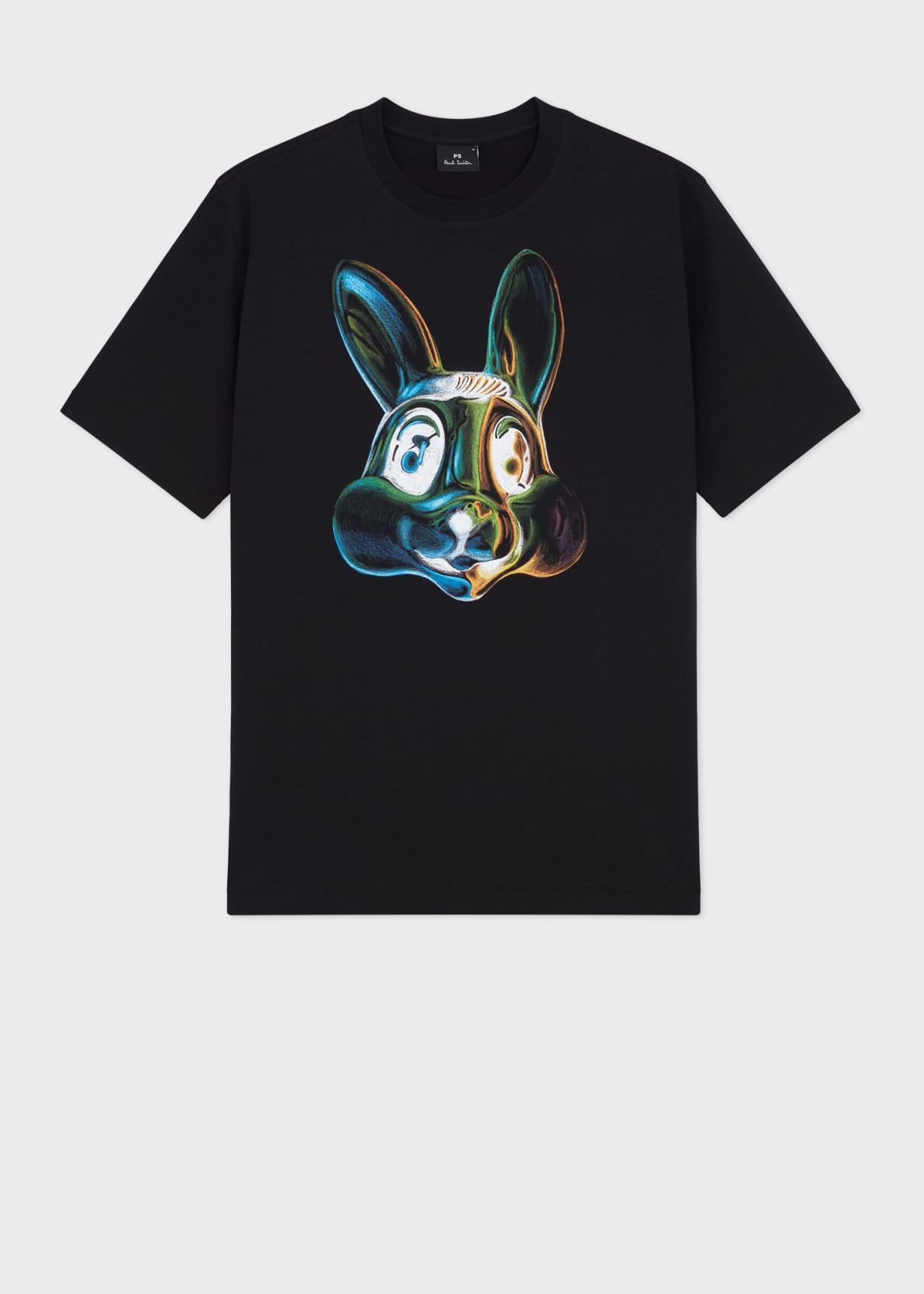 Men's Black Regular-Fit 'Rabbit' T-Shirt