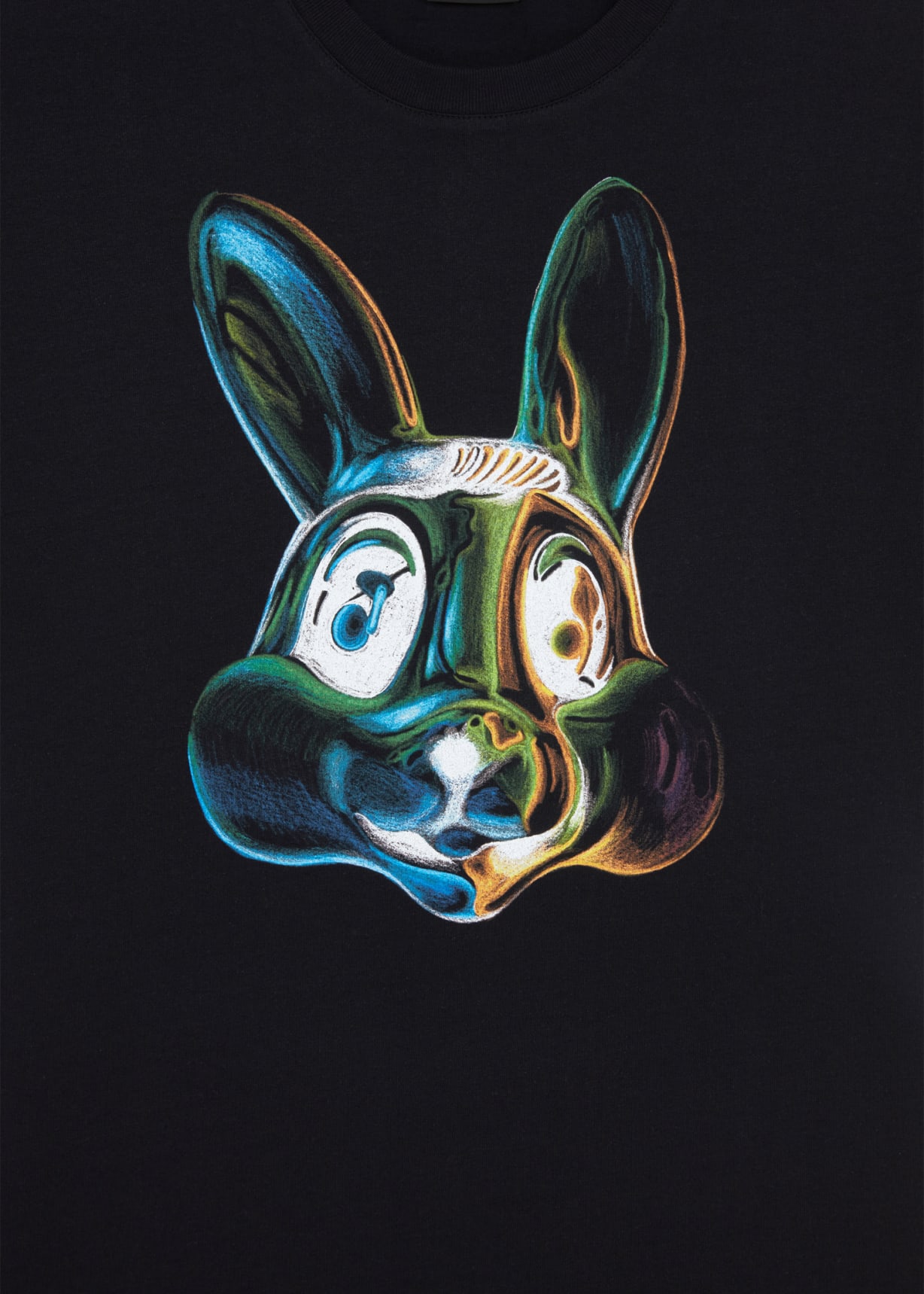 Men's Black Regular-Fit 'Rabbit' T-Shirt