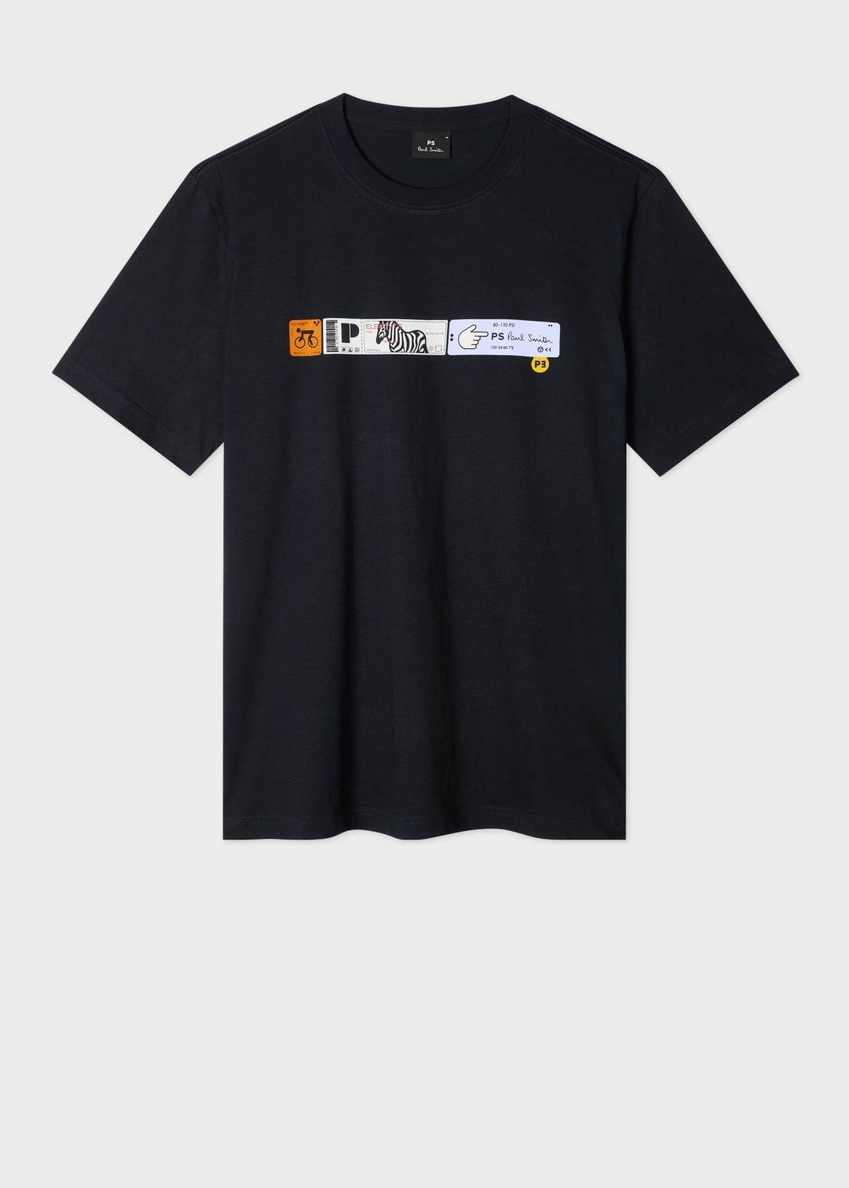 Men's Navy 'Tickets' Print T-Shirt