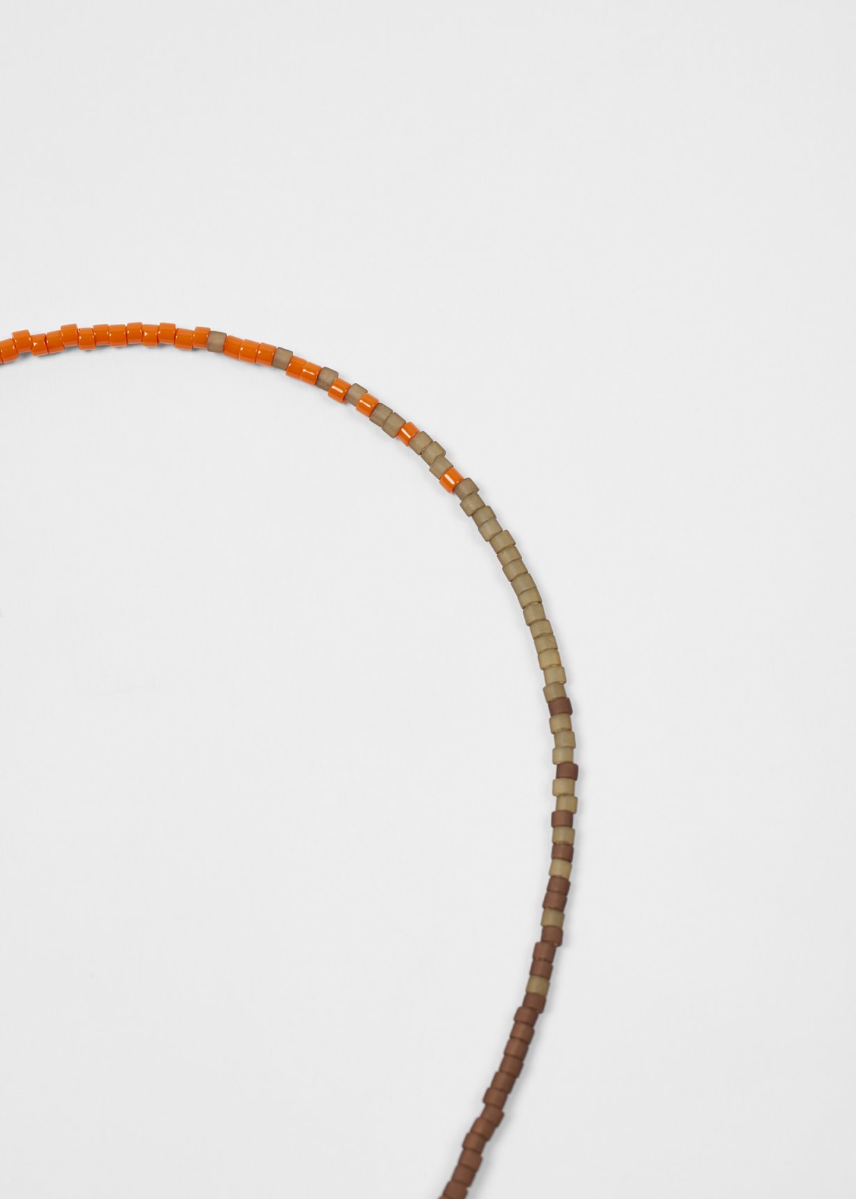 Orange and Brown Beaded Bracelet