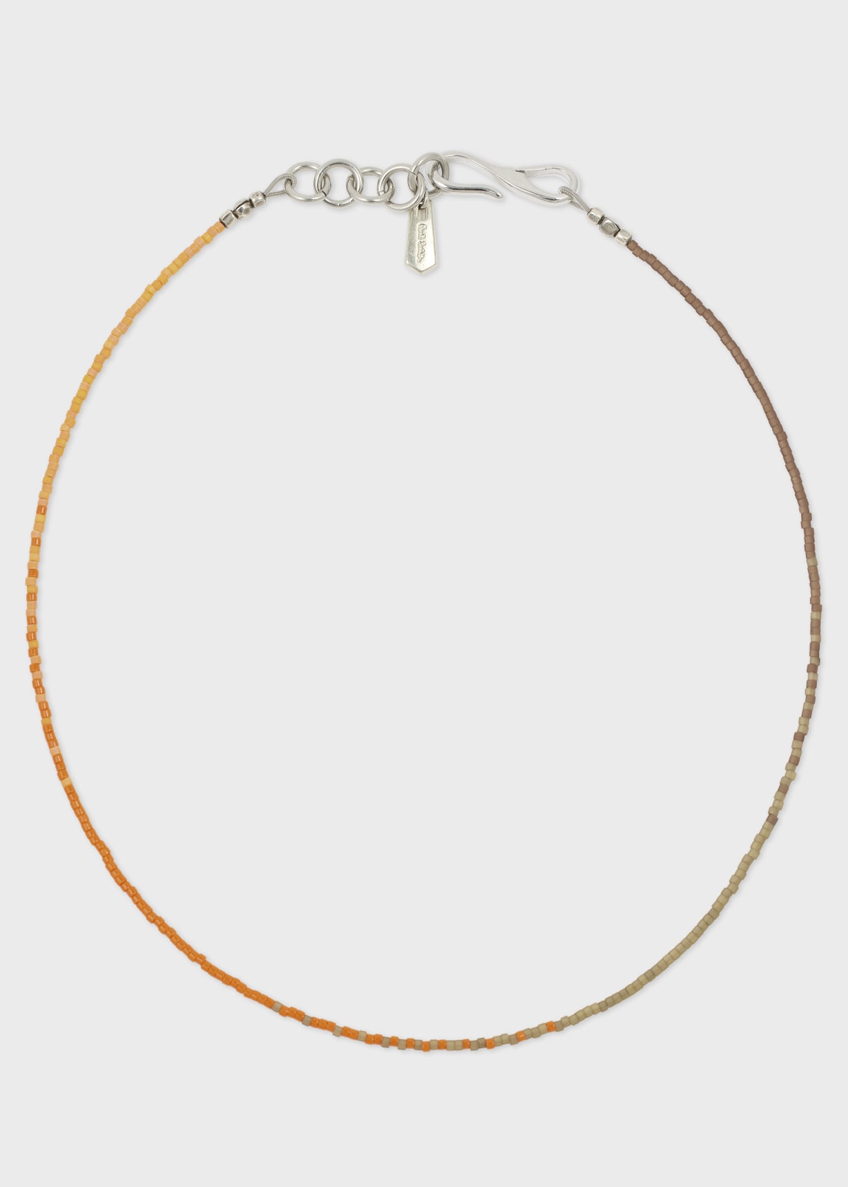Orange and Brown Beaded Necklace