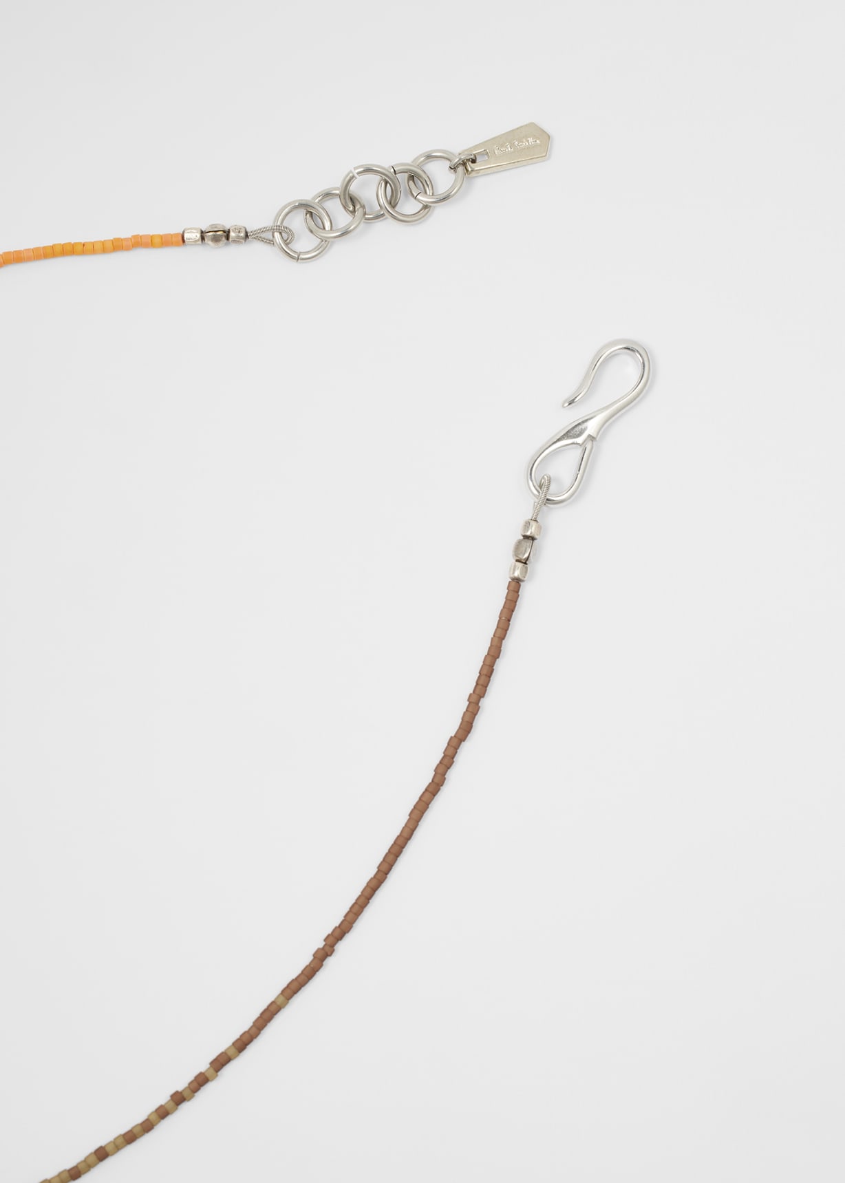 Orange and Brown Beaded Necklace