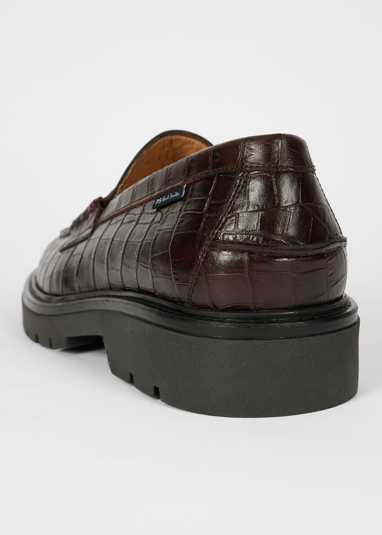 Bostonian Men\'s Rich Brown Croc-Embossed/Genuine Leather Dress Loafers Size 9 Bostonian Mens 9.5 Loafer Croc Embossed Kiltie Tassel  main image 2